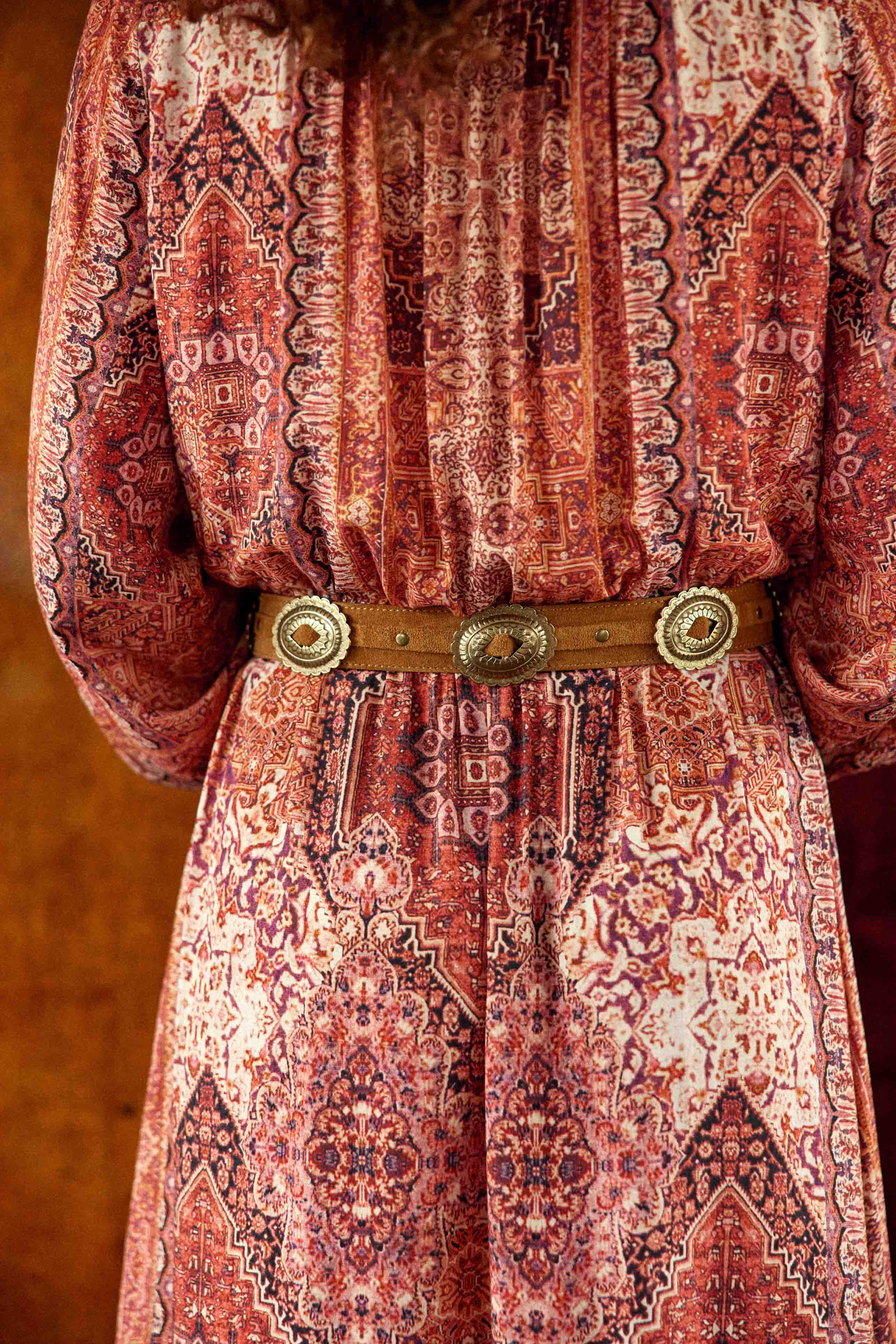 Ceinture cuir suédé camel - Alicia