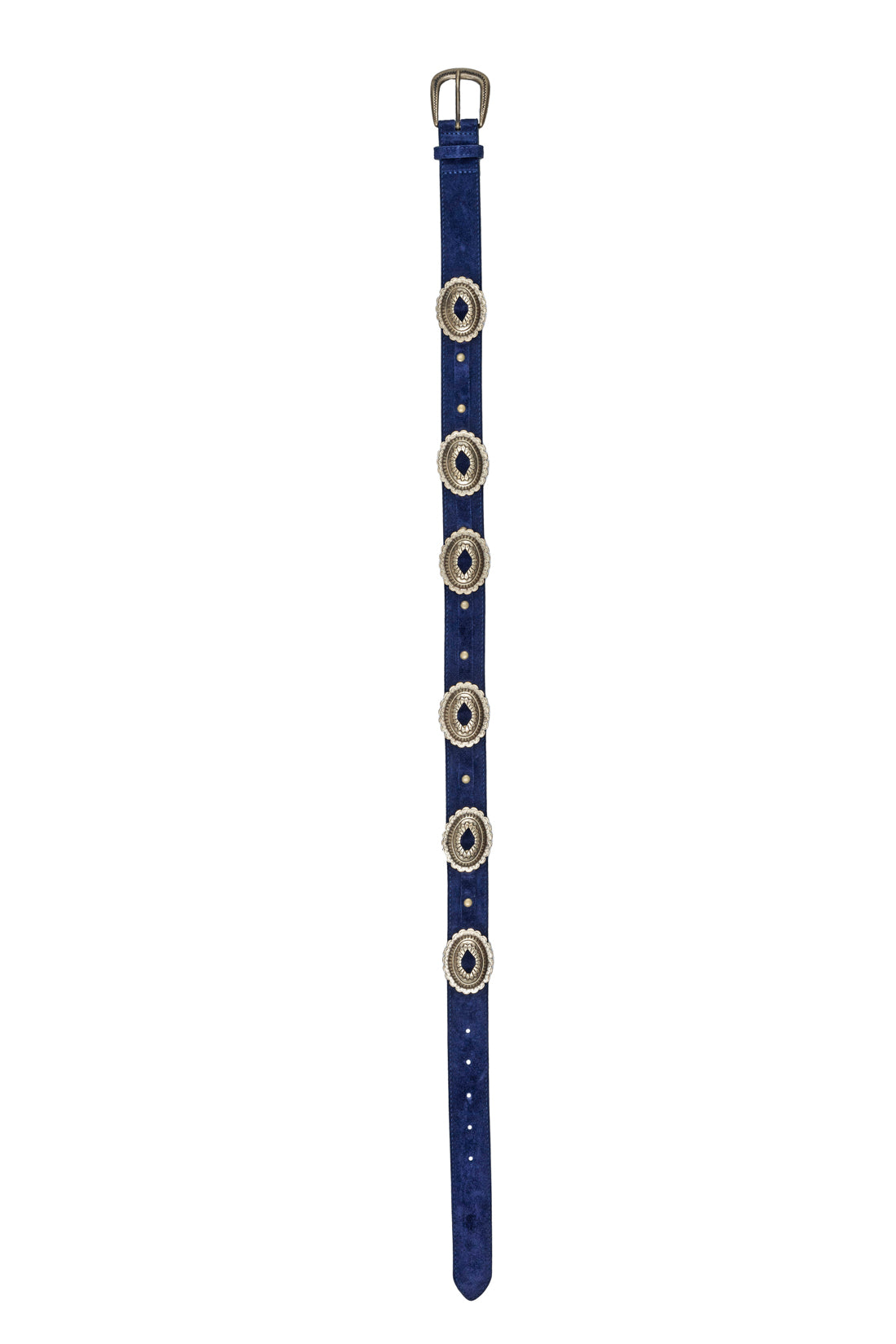 Navy leather belt - Alicia