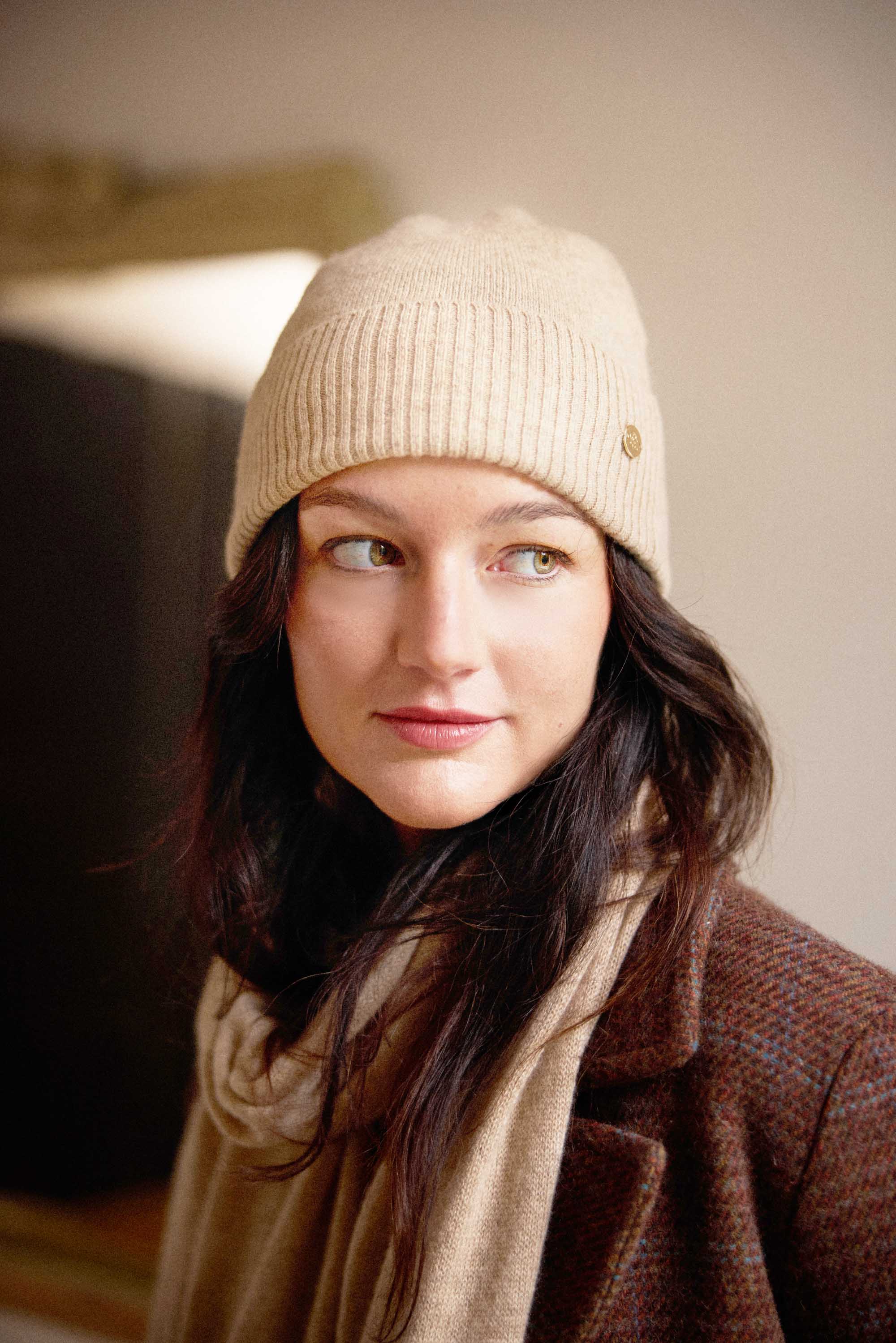 Bonnet cachemire camel - Alison