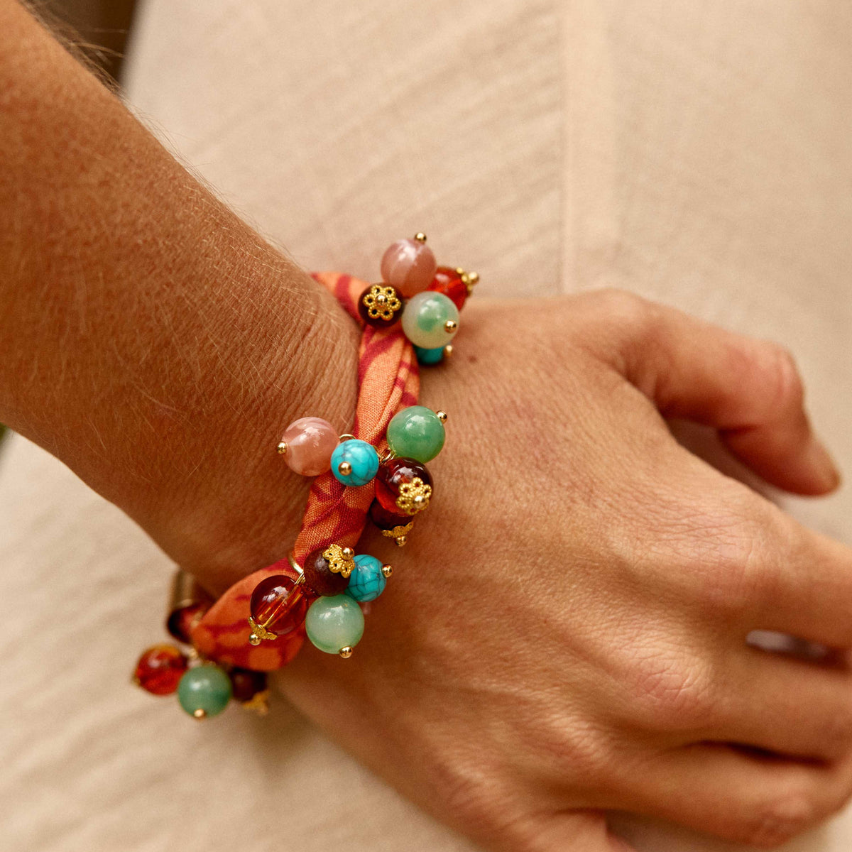 alo orange Armband orange Perlen Damen - Alo