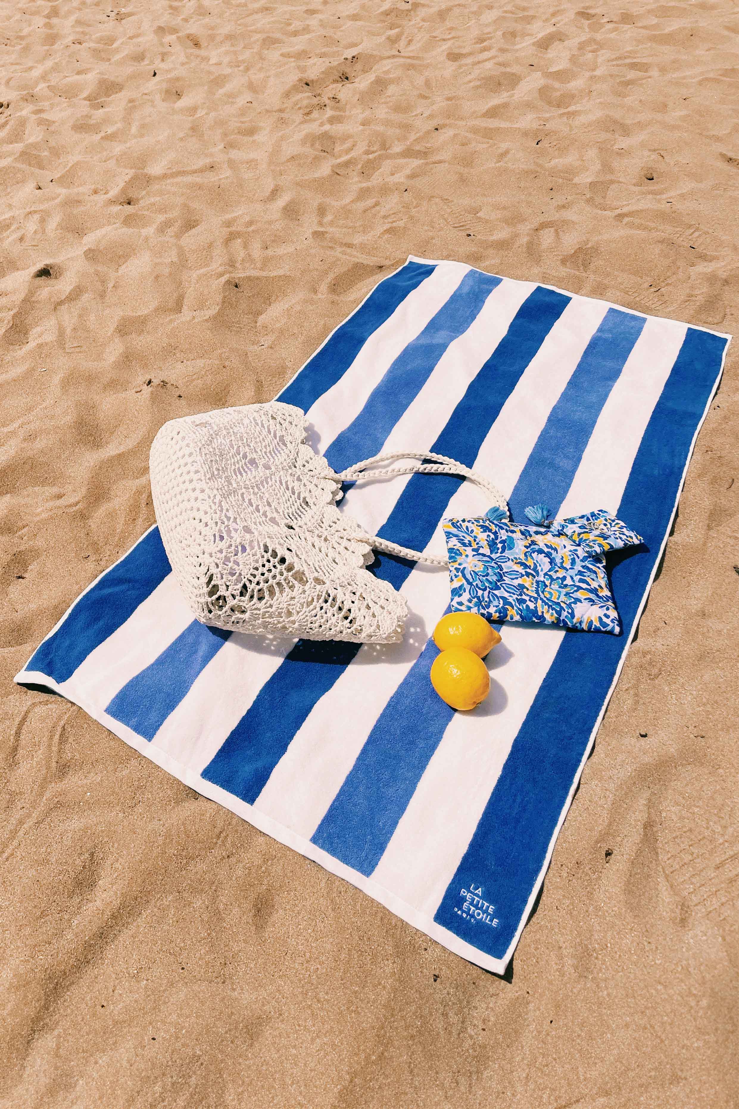 Serviette bleu/blanc - Amar