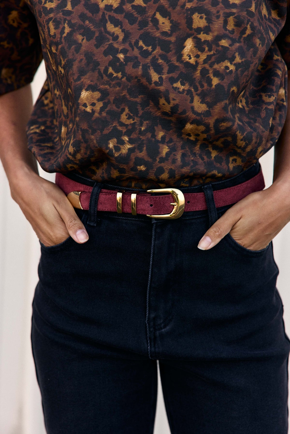 Anais - Ceinture cuir suède