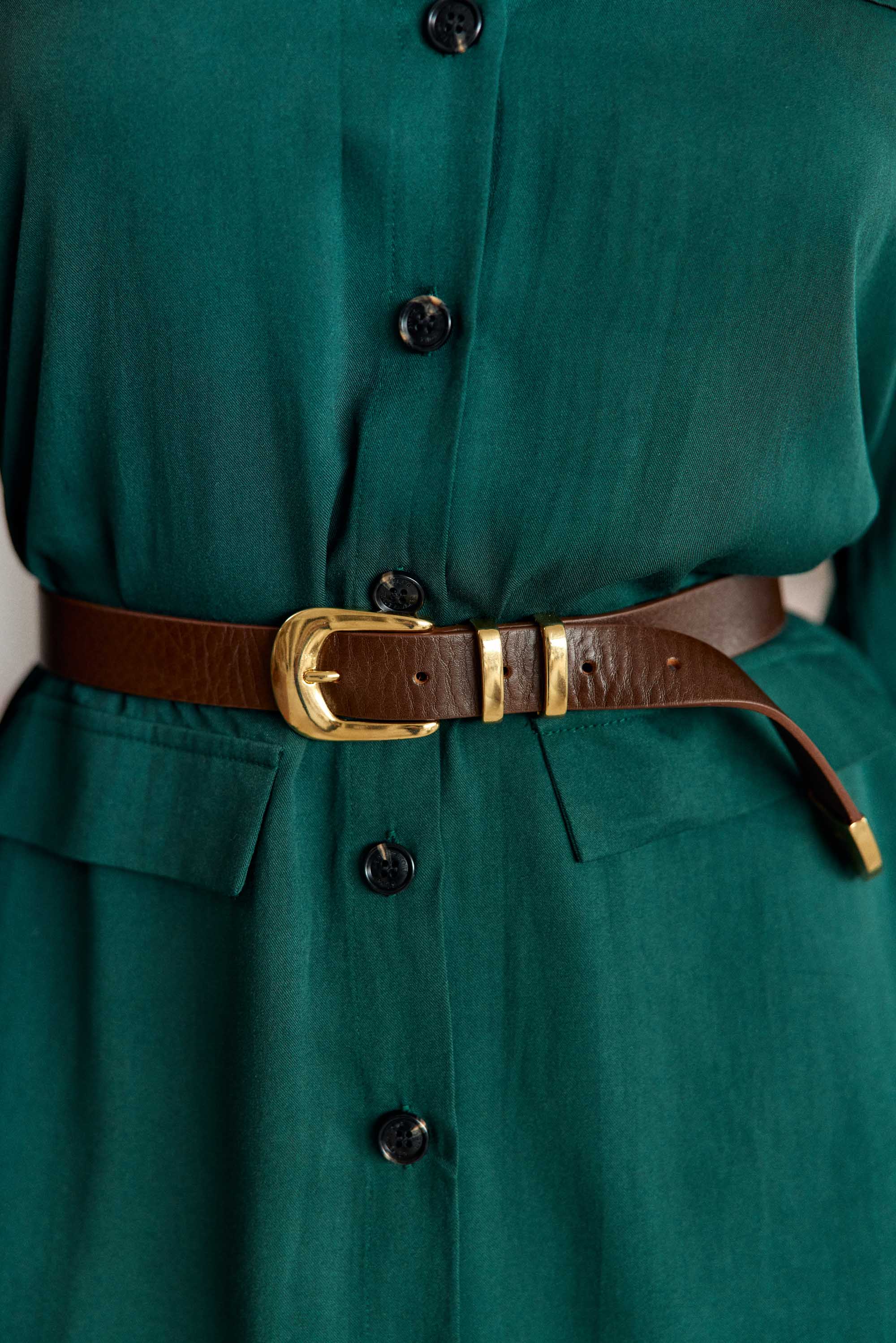 Ceinture cuir Anais - Marron