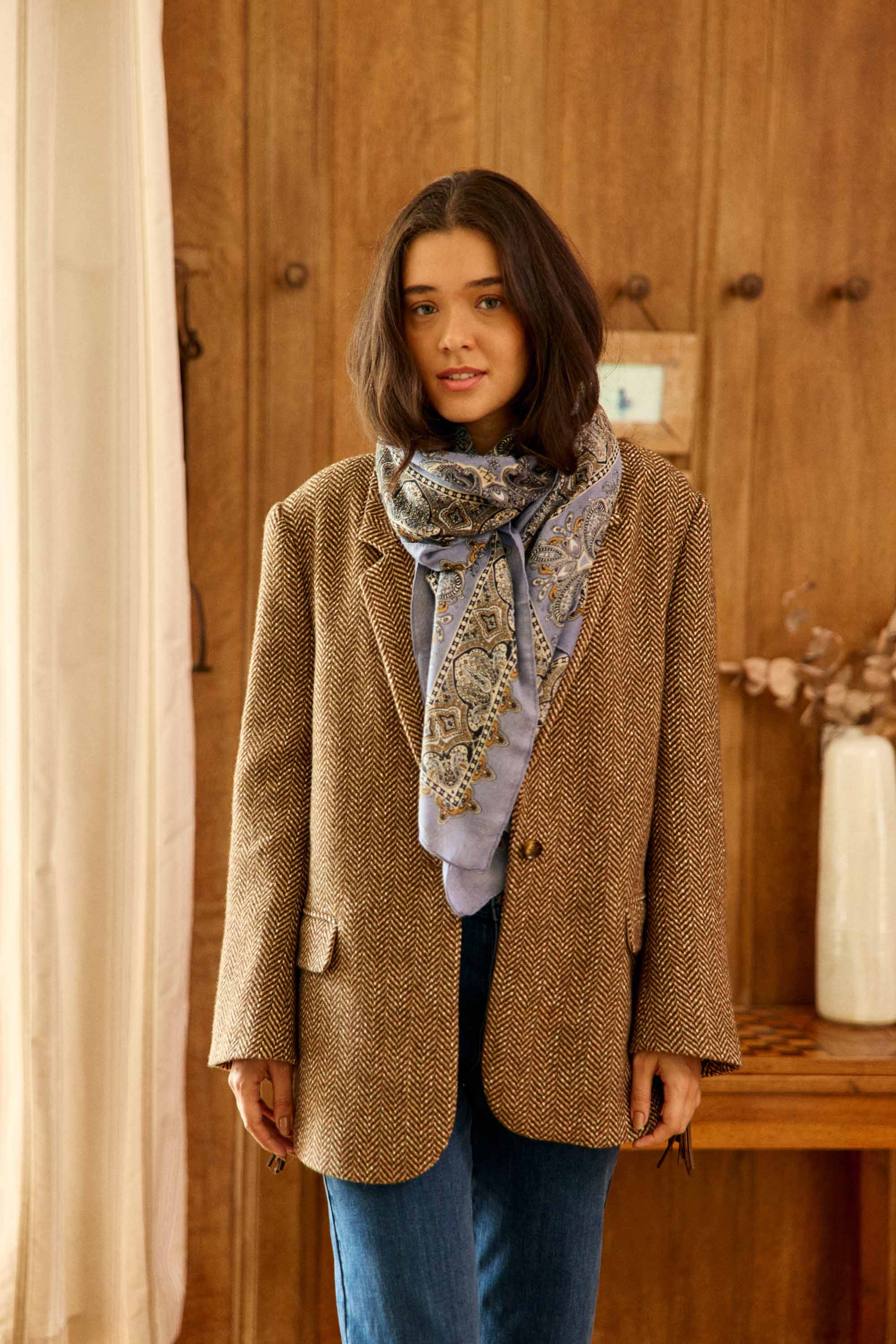 Anouk Scarf - Blue Grey