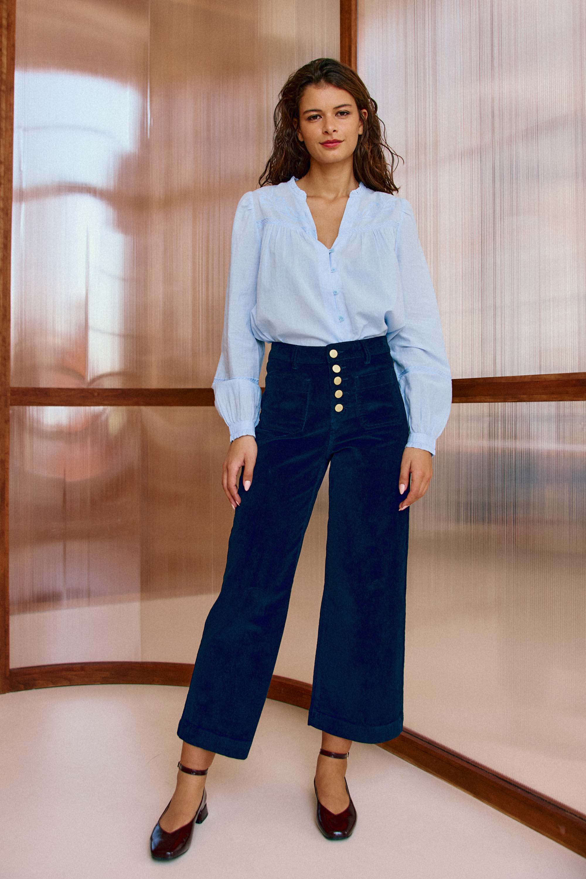 Pantalon Atlanta velours - Marine