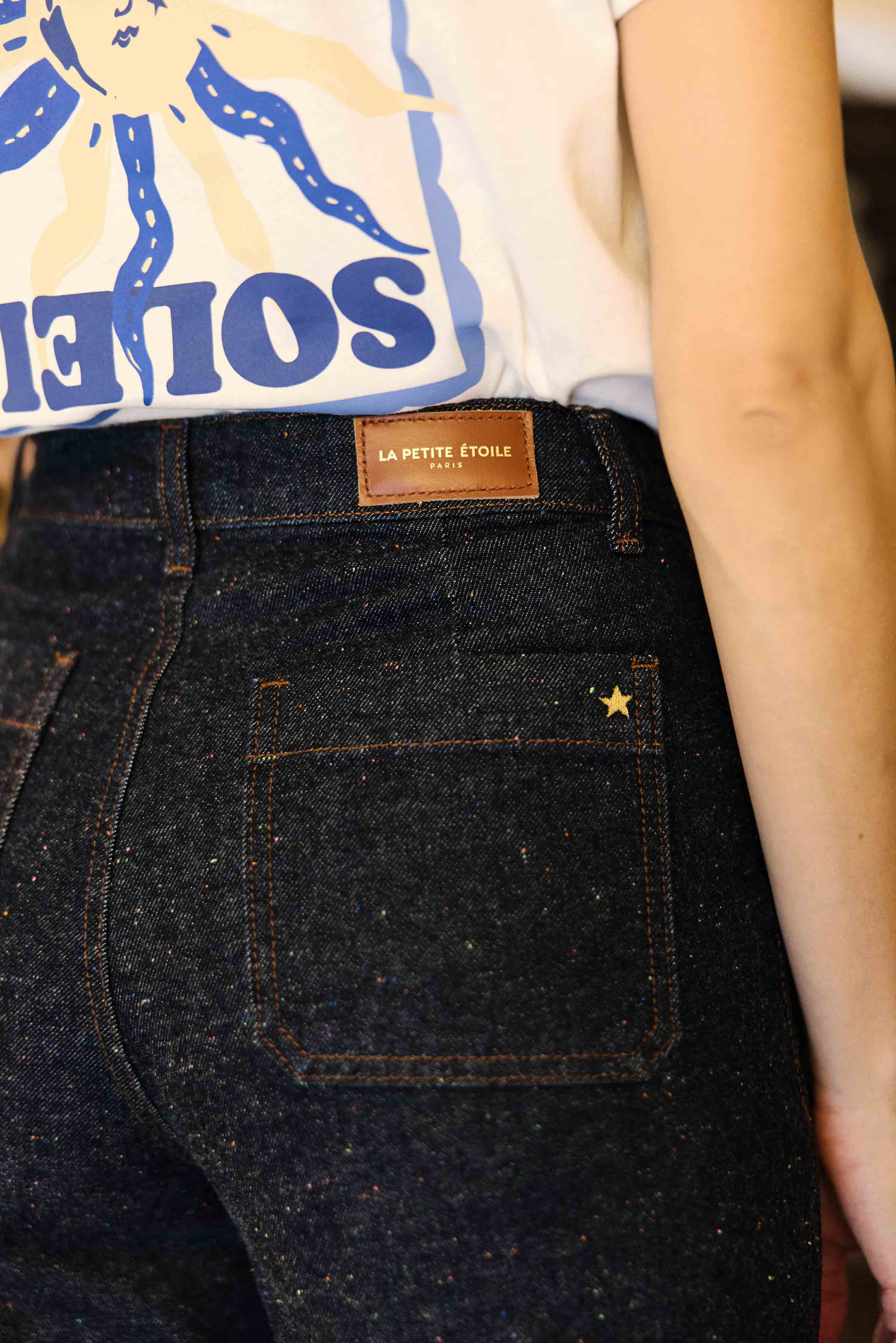 Jean denim brut effet chiné - Atlanty