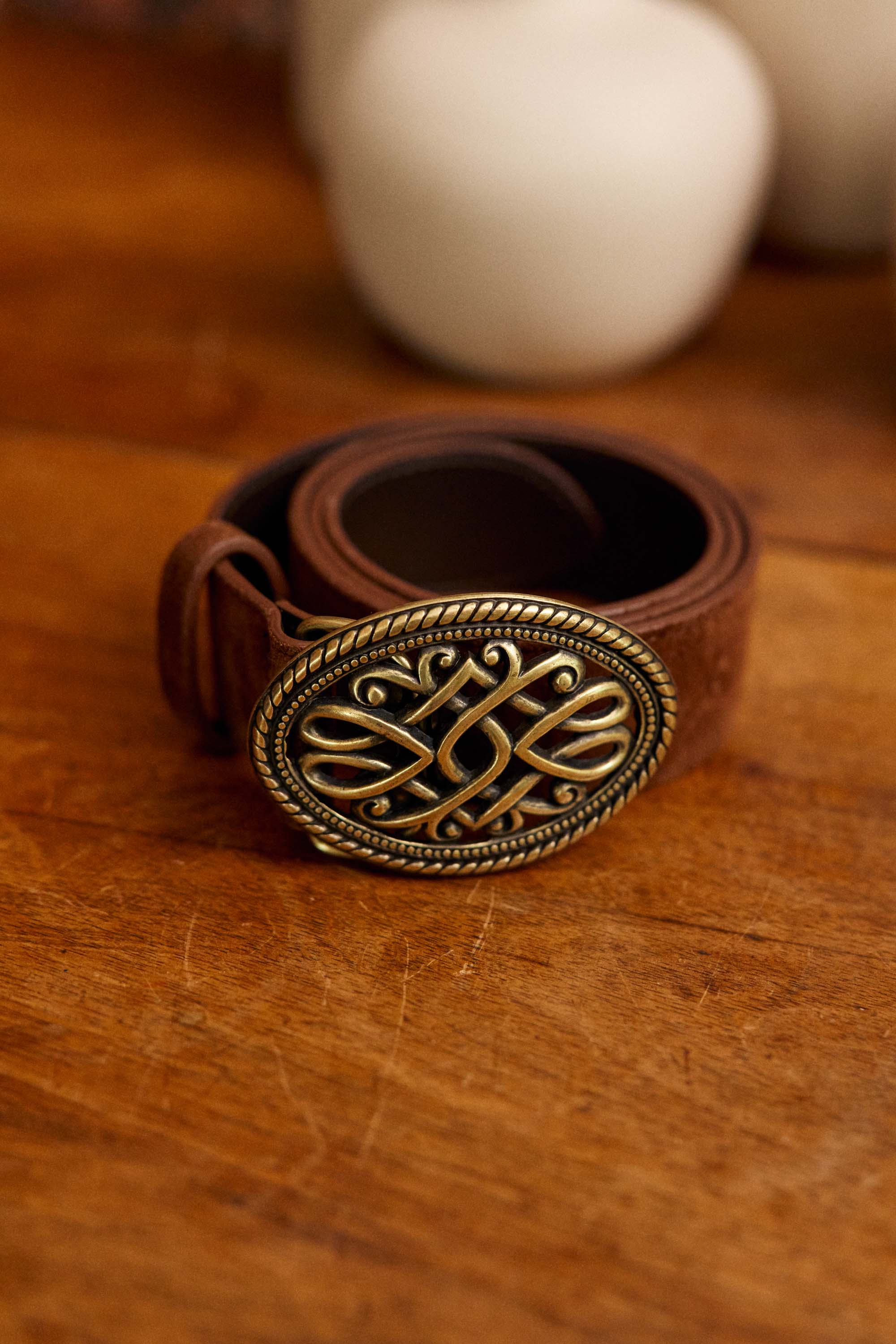 Aurore leather belt - Brown