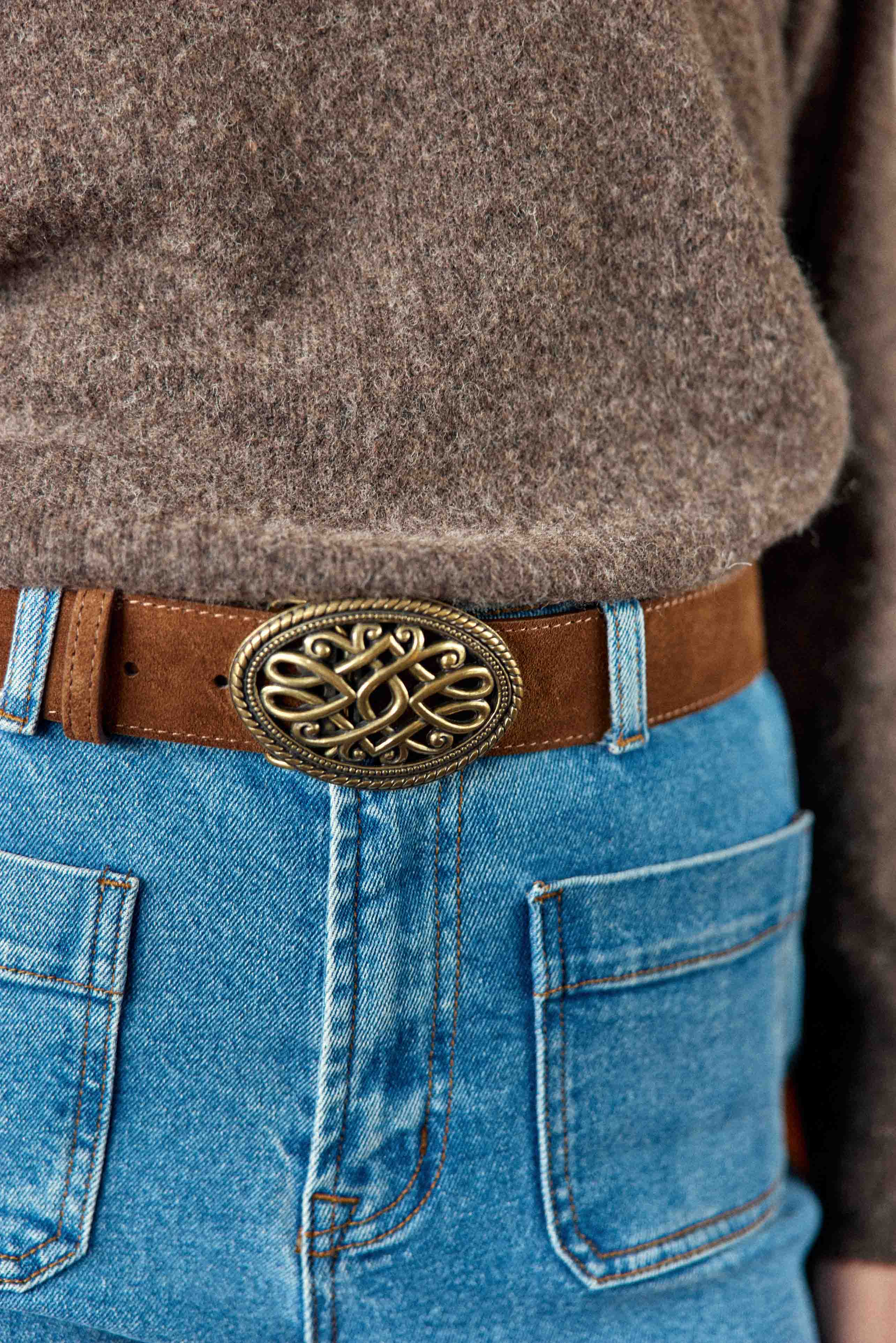 Aurore leather belt - Brown