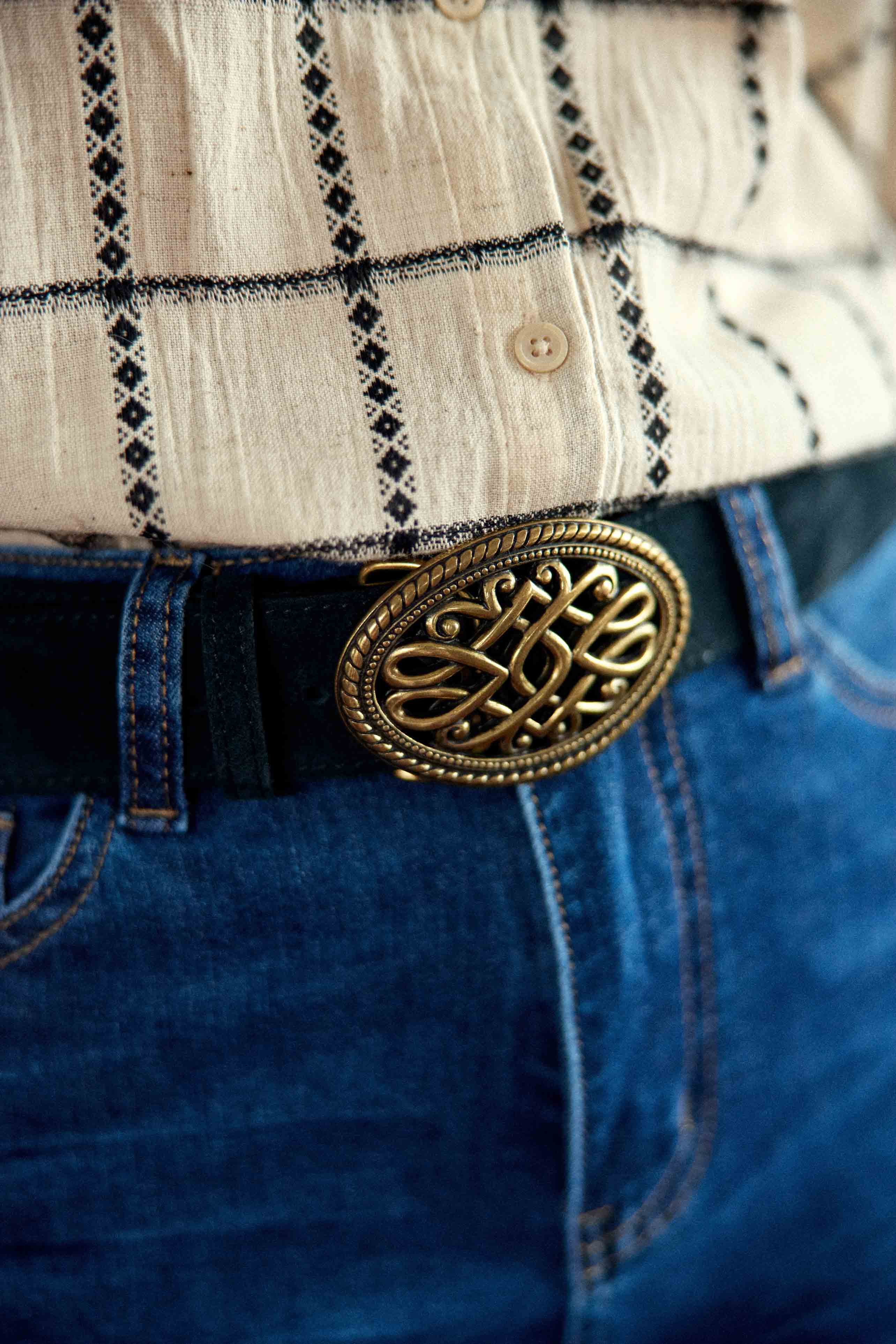 Aurore leather belt - Black