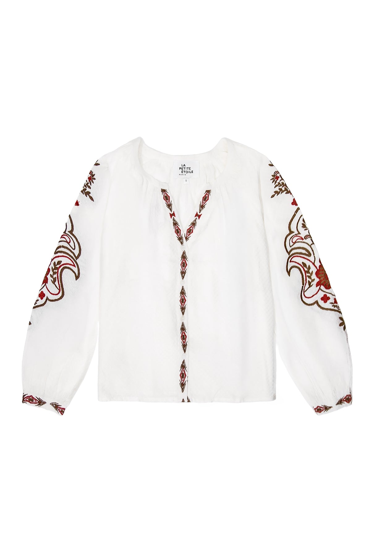 Barly - Bestickte Bluse