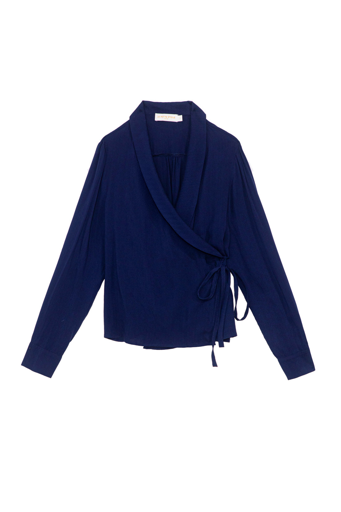 Navy wrap blouse - Bea