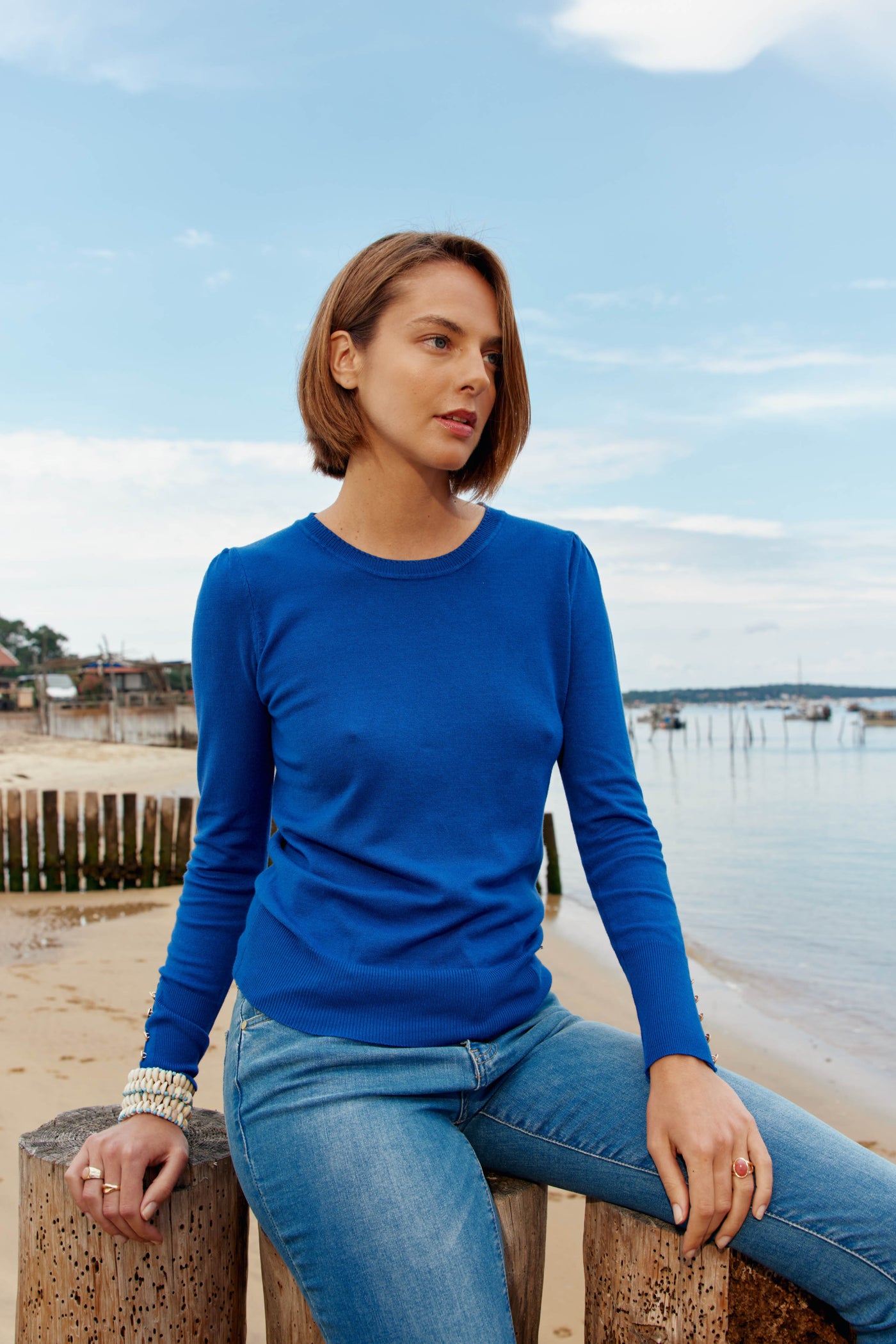 Pull Beatrice - Bleu Azur