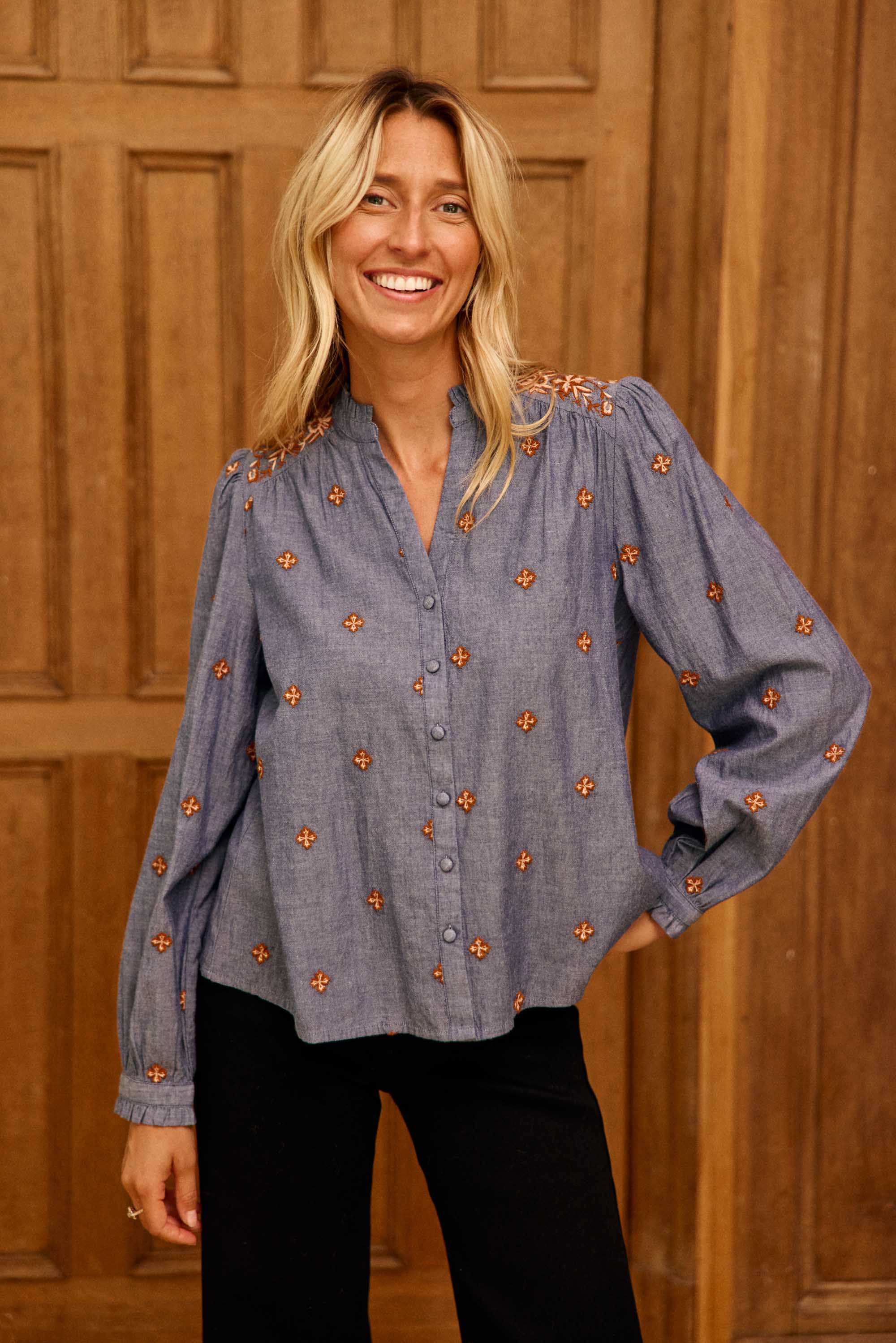 Belen Blouse - Chambray
