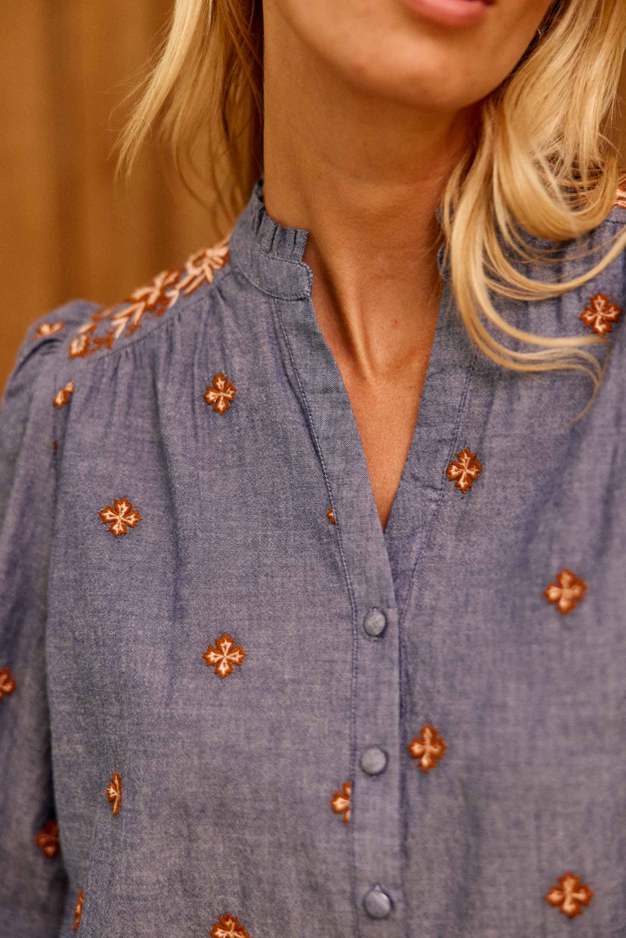 Belen Blouse - Chambray