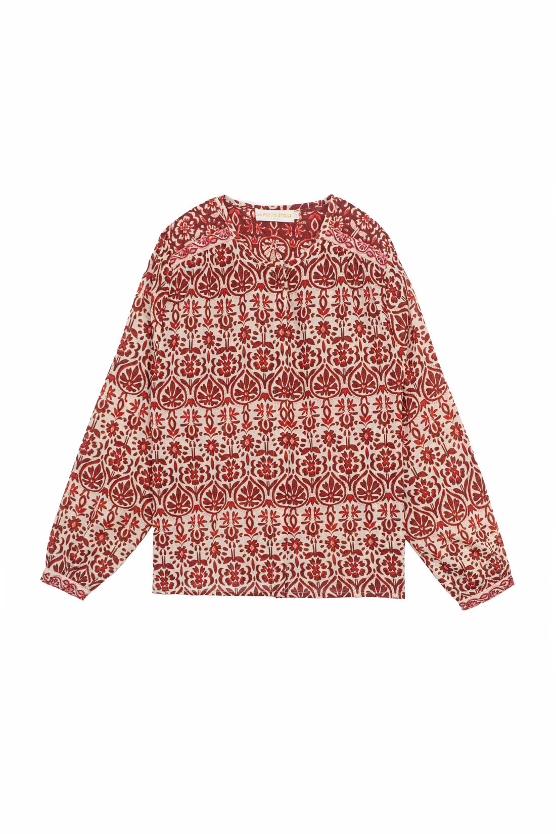Berlia loose blouse - Red flower