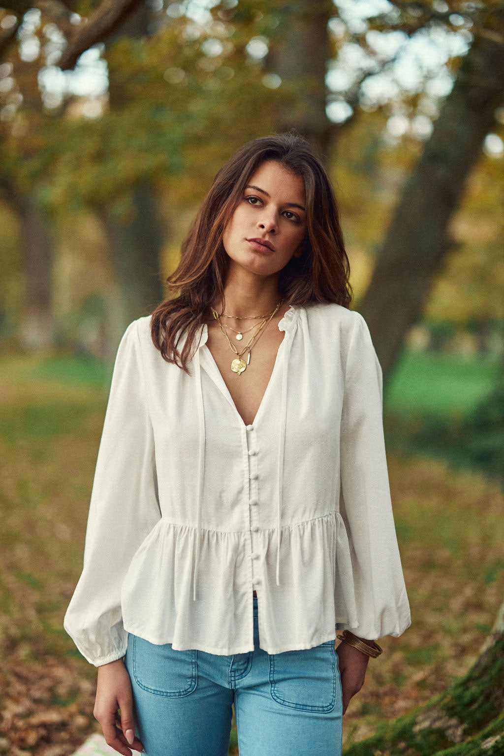 Blouse blanche en viscose - Beth