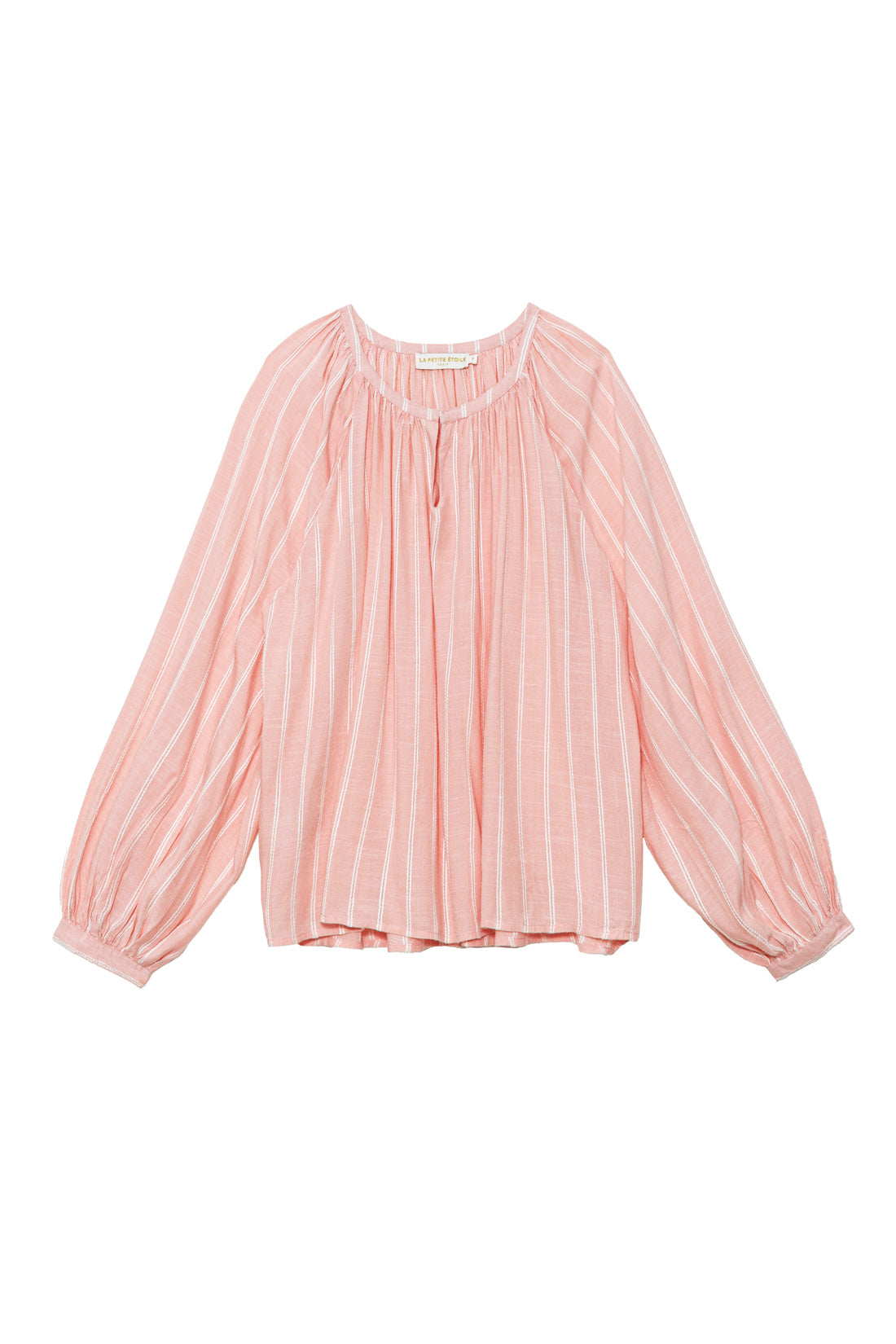 Pink/white striped loose blouse - Bevin