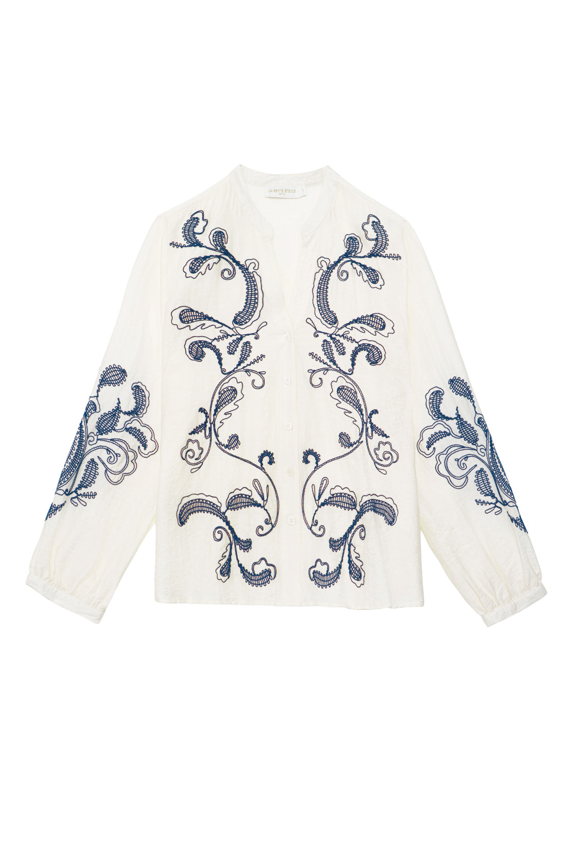 Blouse brodée écrue - Beyta