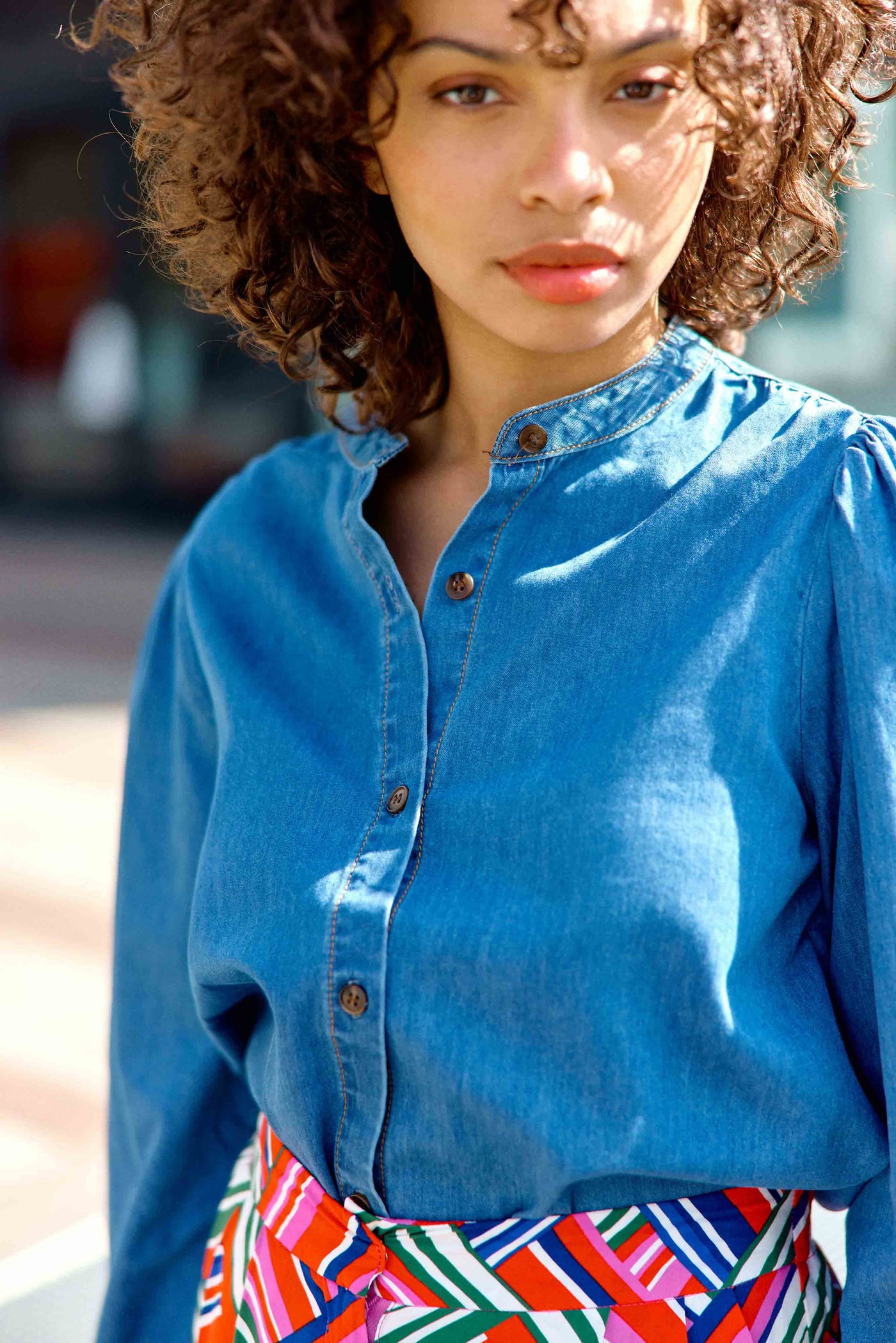 Blouse en denim wash - Billie