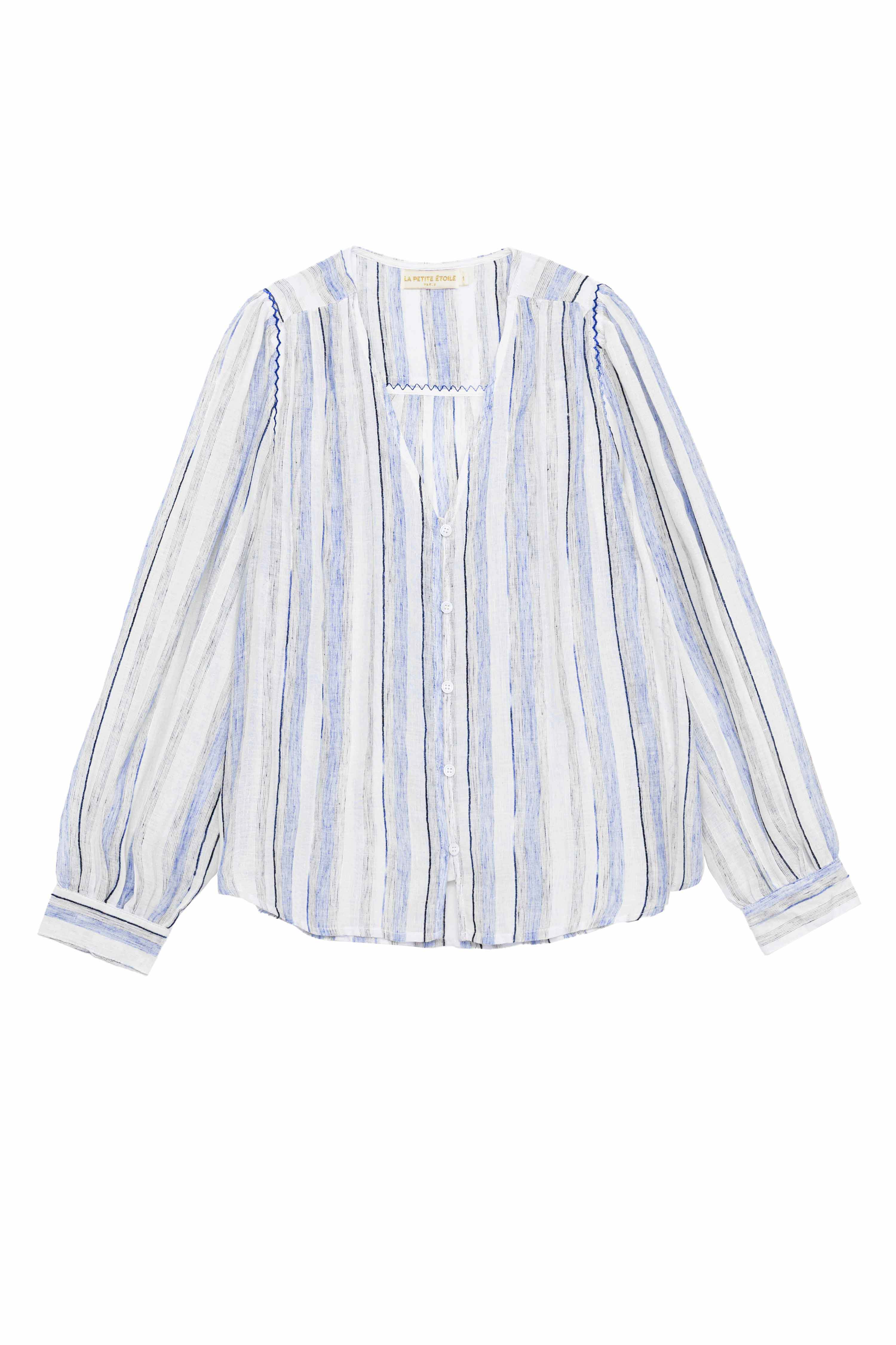 Blouse rayée bleue - Blaike