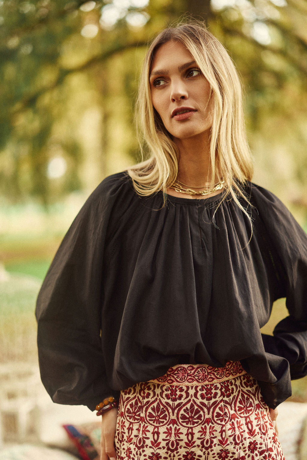 Loose black blouse - Blazie