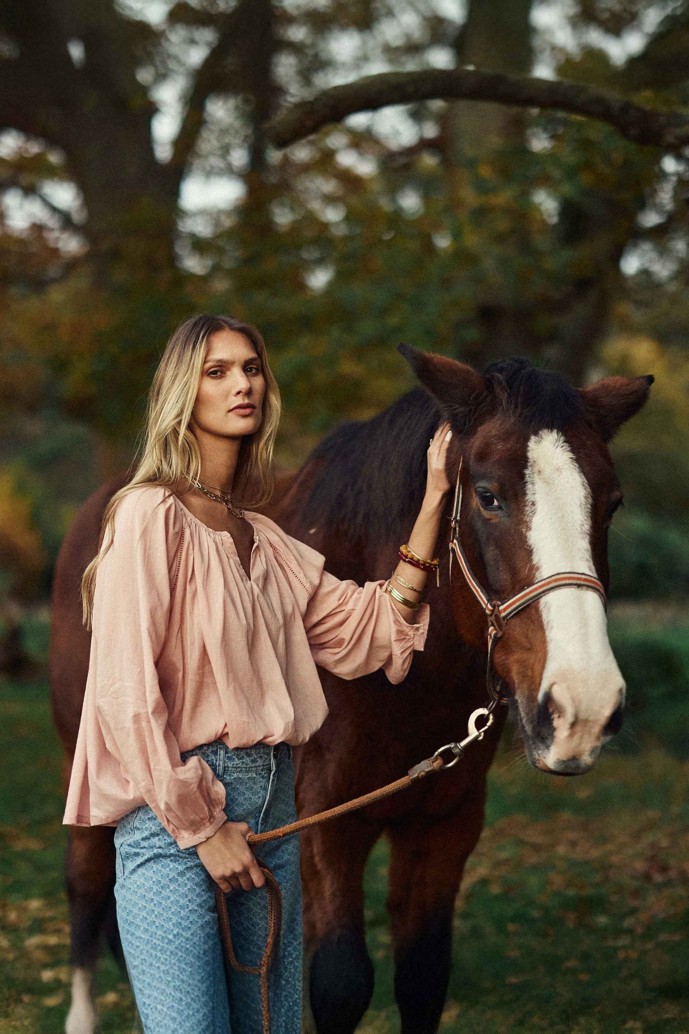 Blouse ample rose poudrée - Blazie