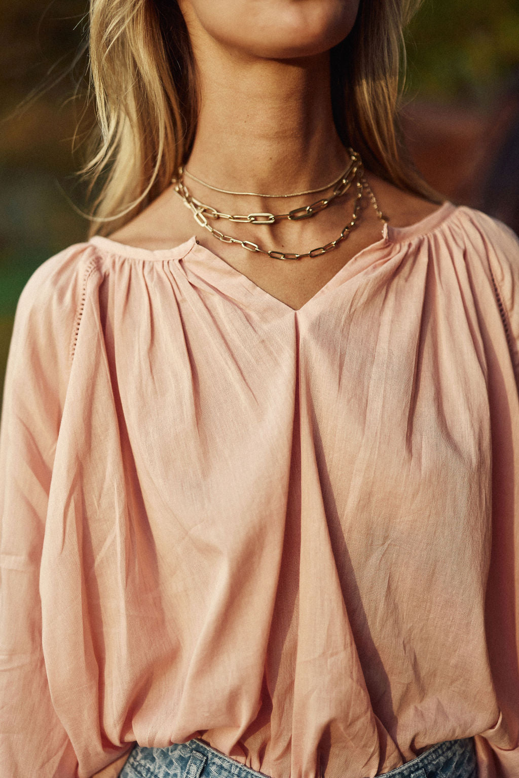 Blouse ample rose poudrée - Blazie