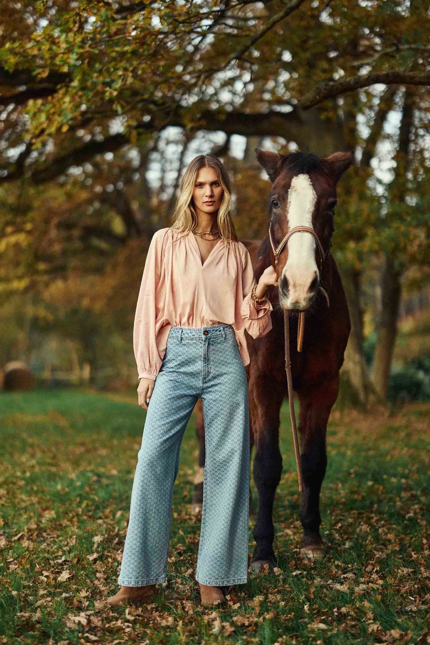 Blouse ample rose poudrée - Blazie