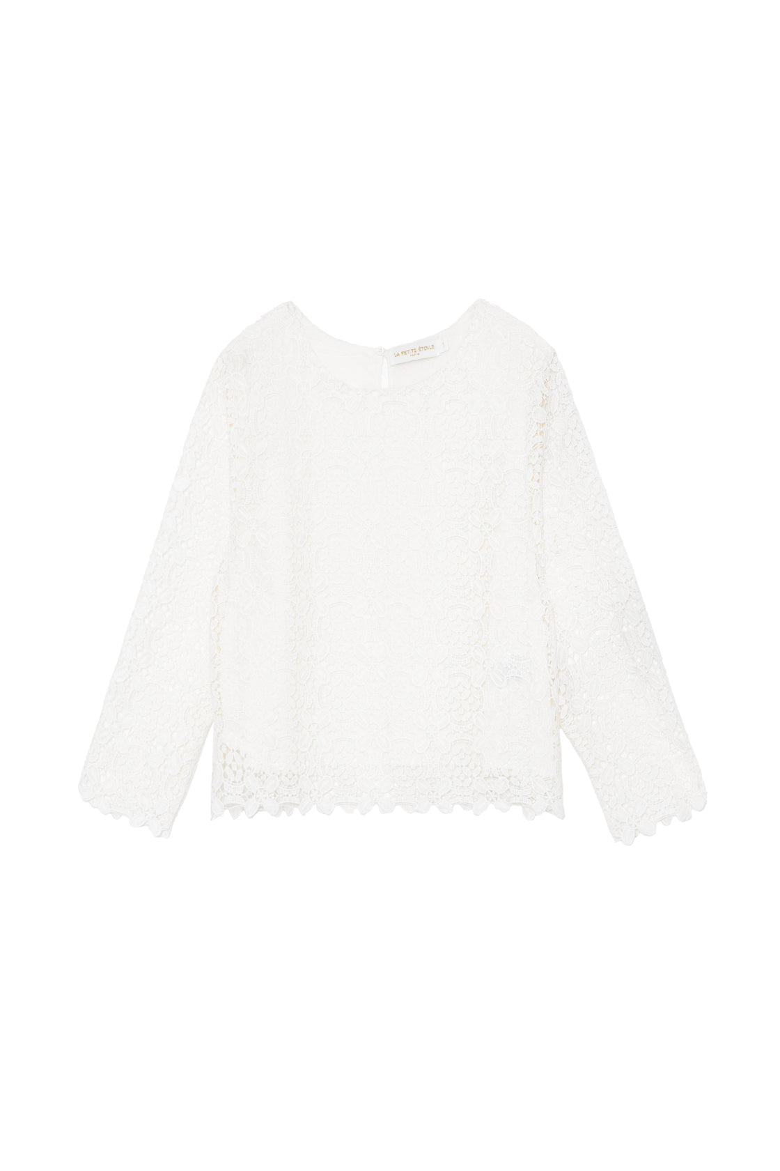 Blouse en guipure ivoire - Bleya