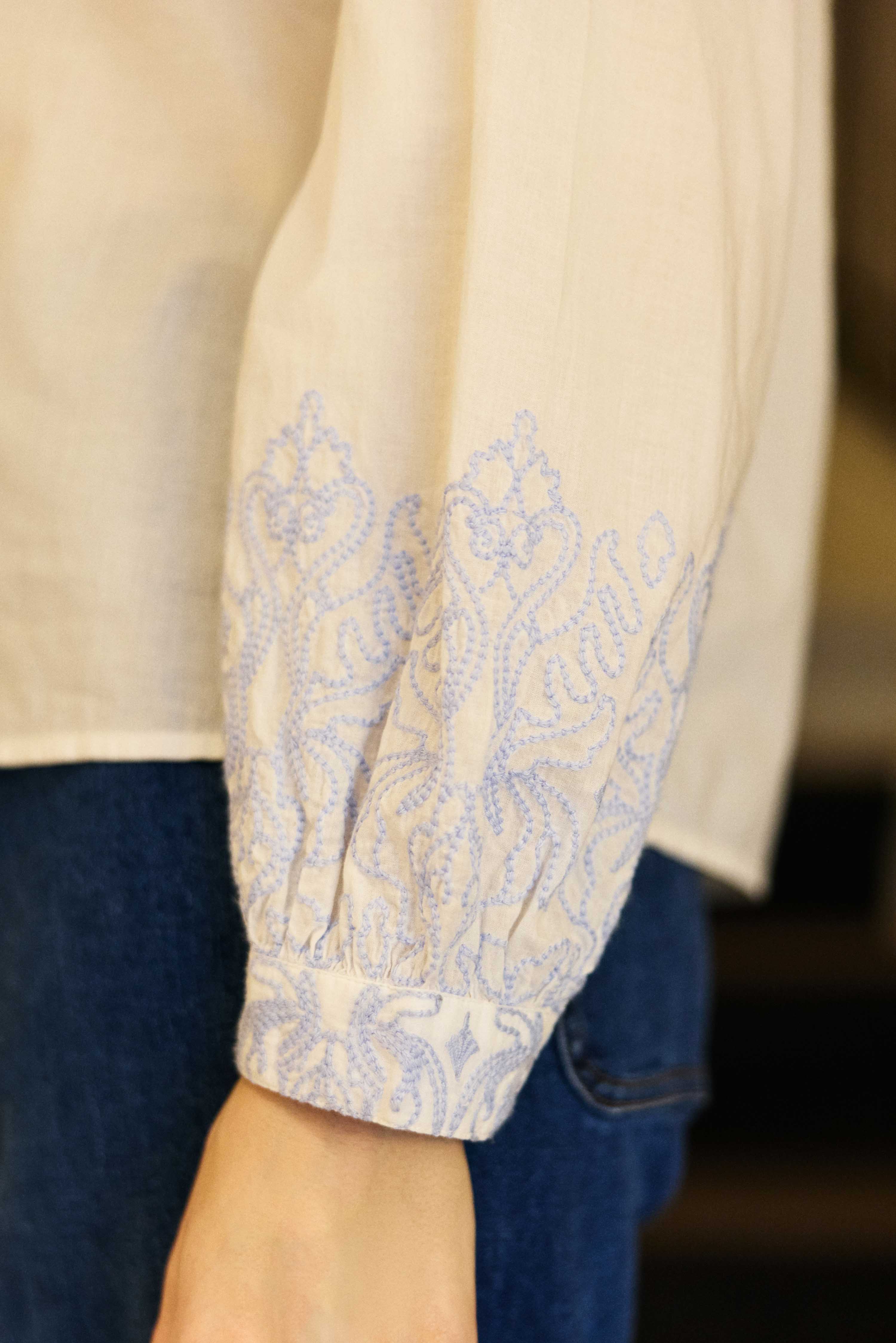 Blouse brodée blanche - Bloy