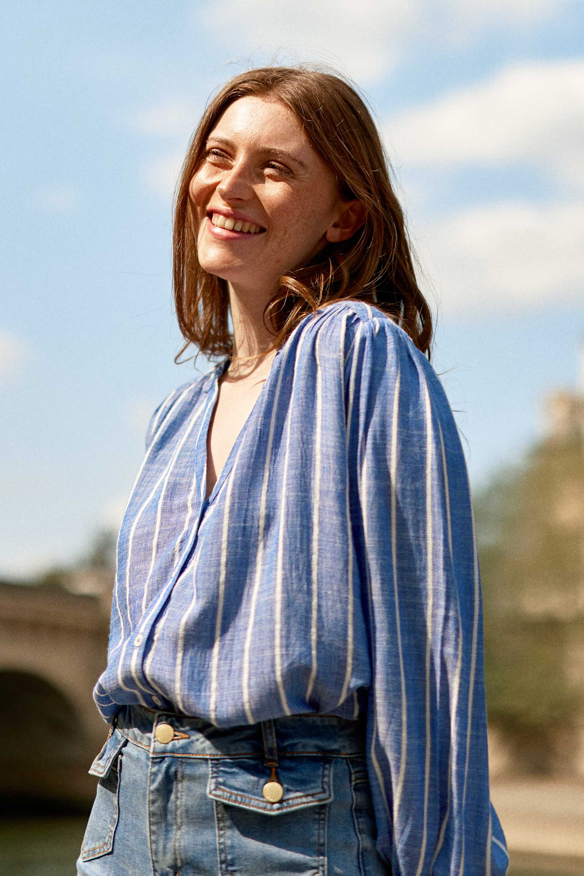 Striped blouse - Blue 