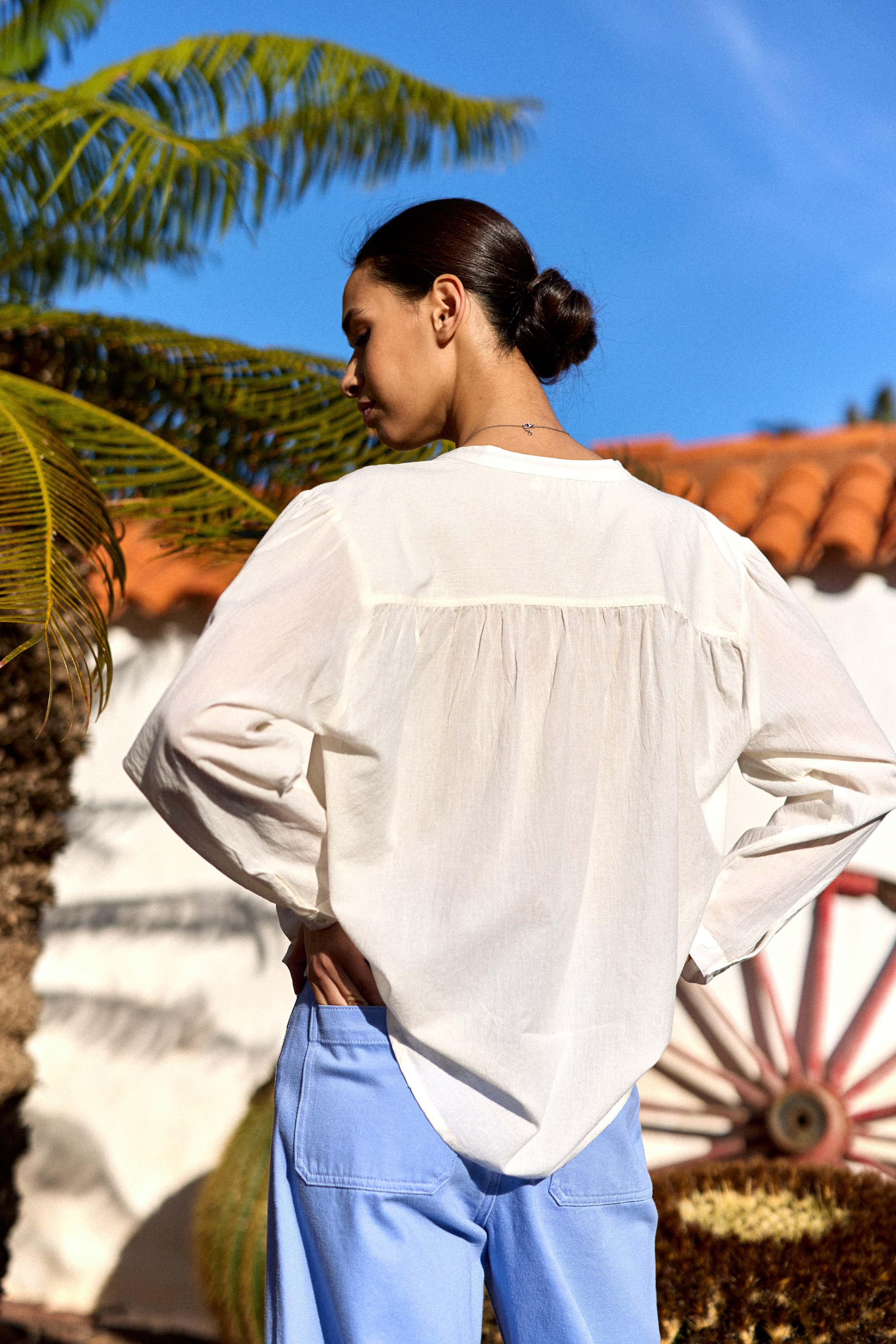 Blouse col V blanc - Bolia