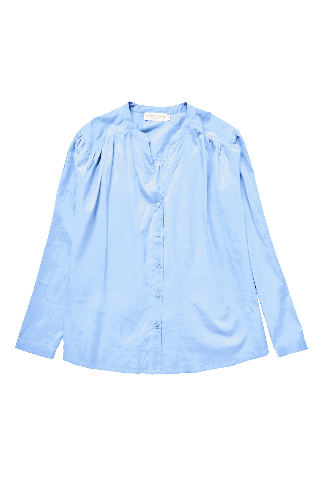 Sky blue V-neck blouse - Bolia