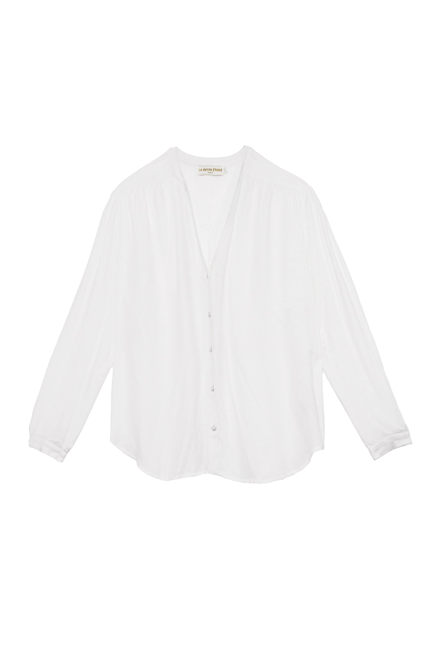 White V-neck blouse - Bolia