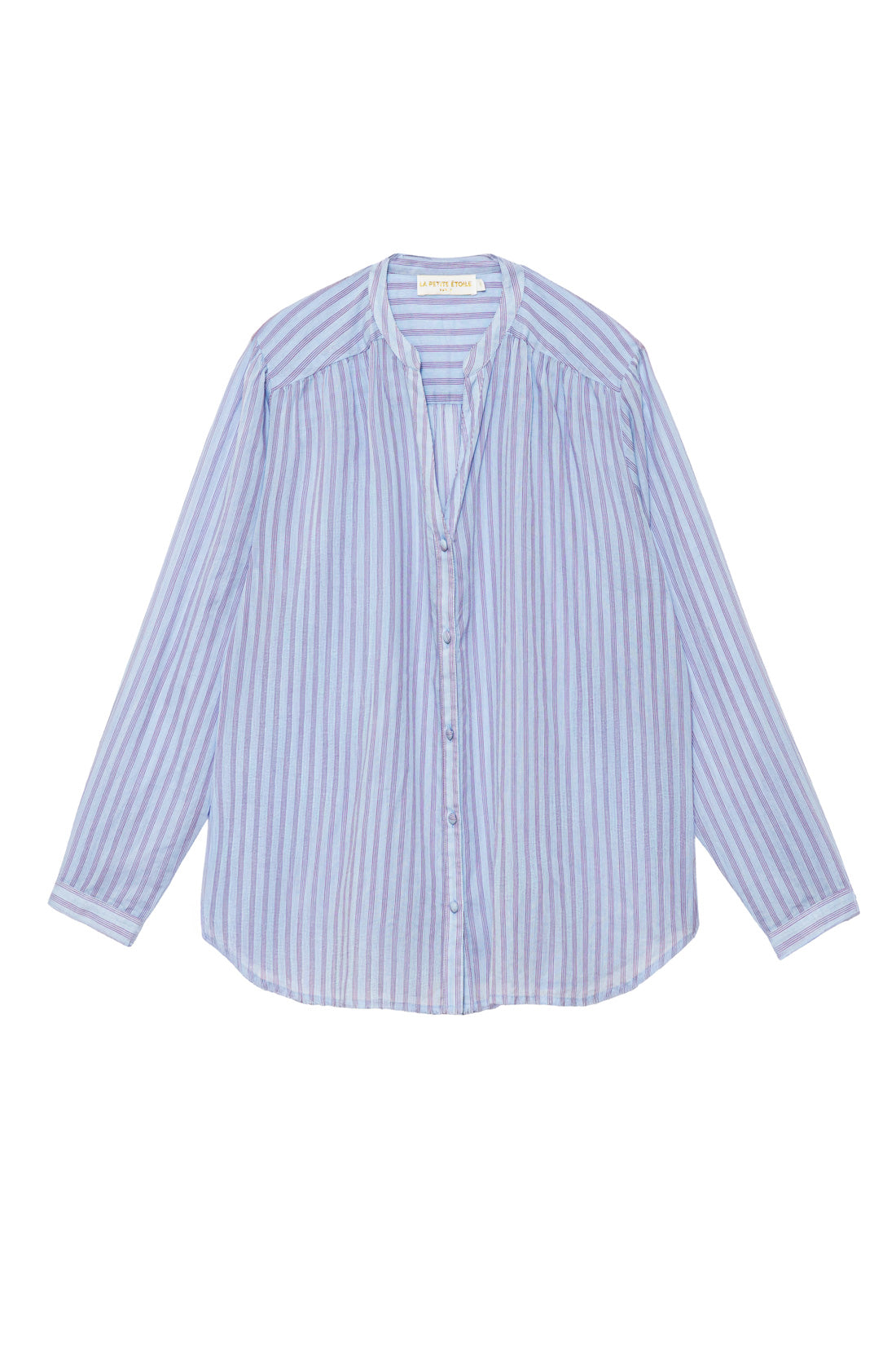 Sky blue striped loose blouse - Botta