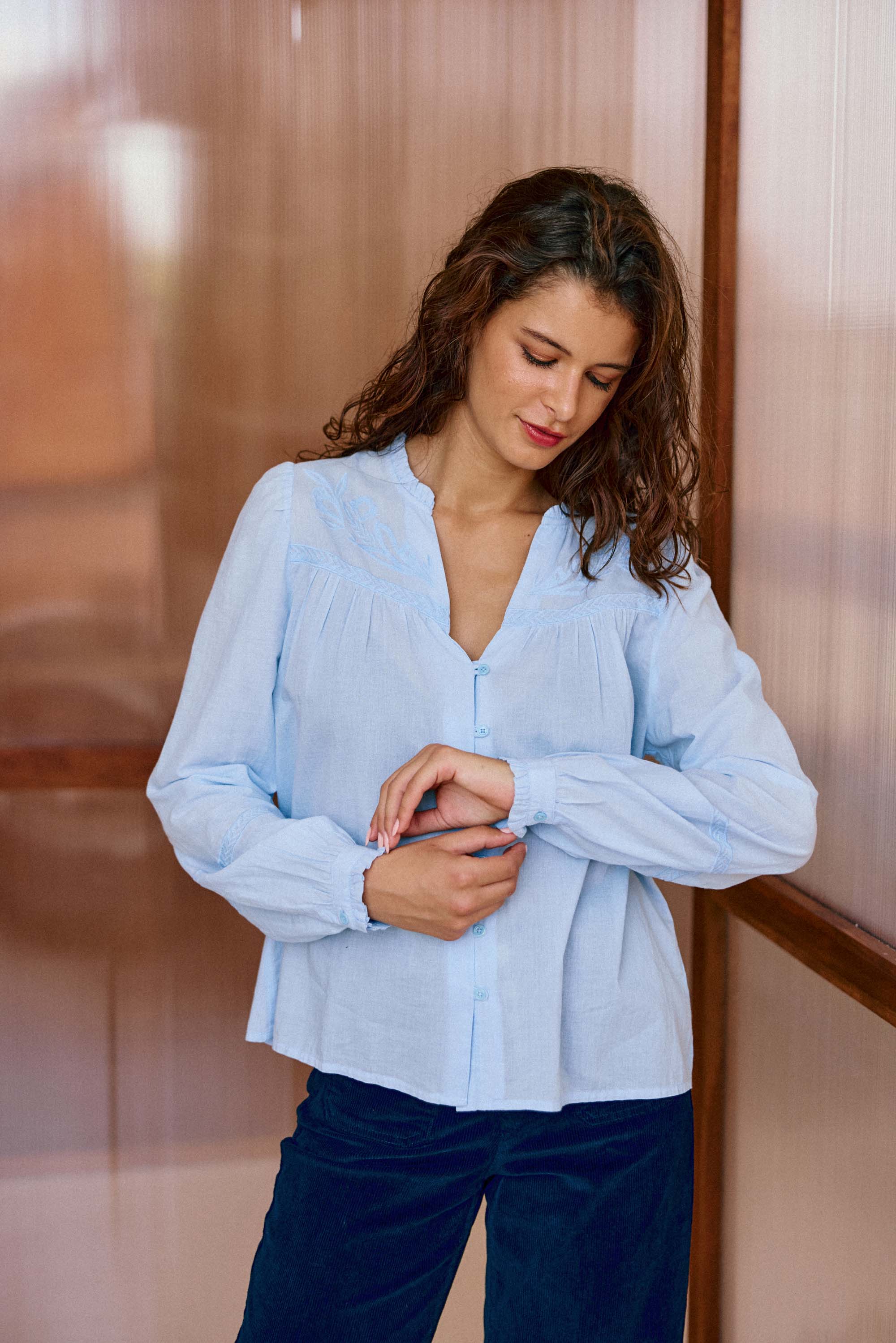 Blouse Bowie - Bleu Ciel