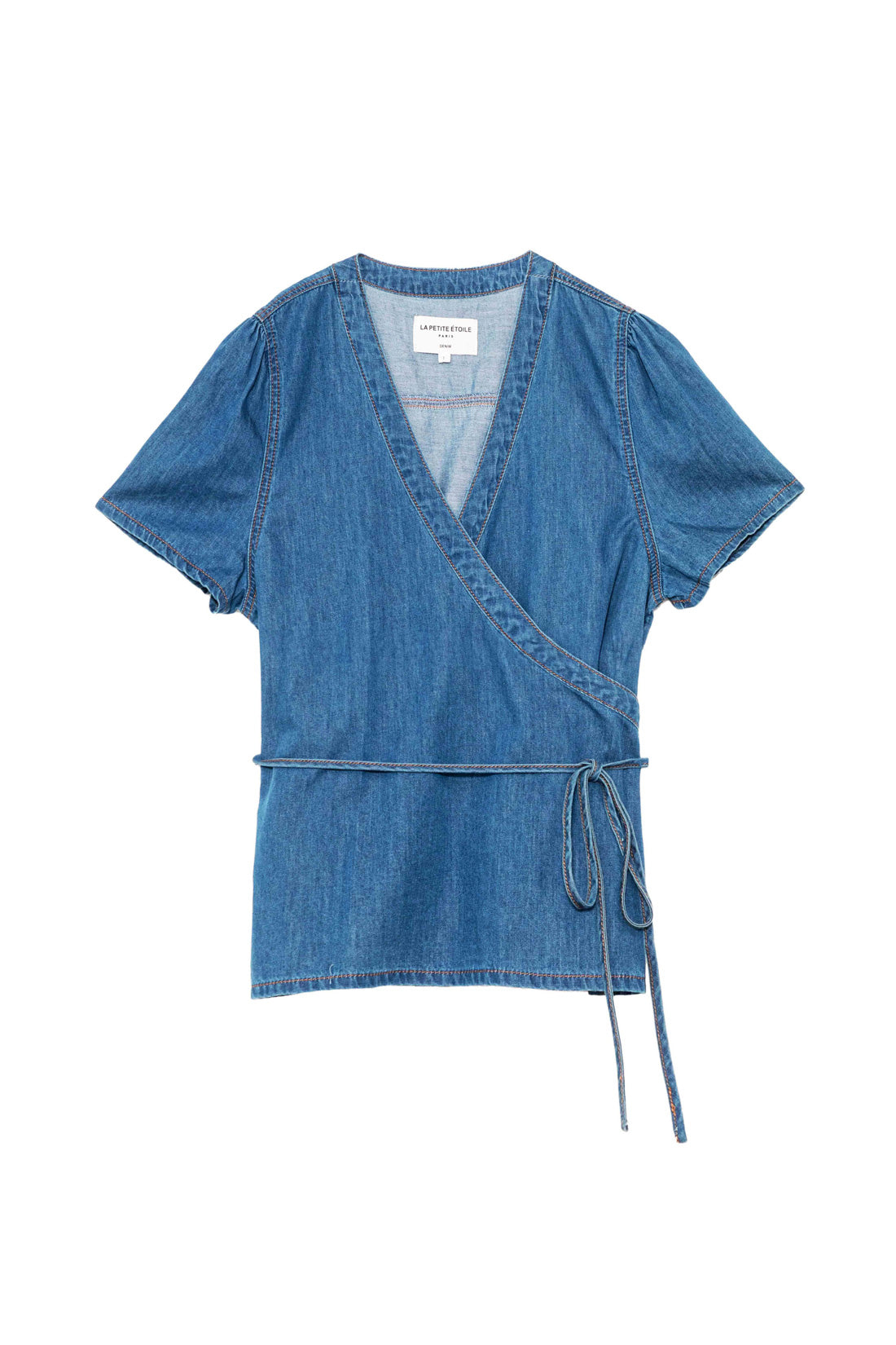 Denim wash blouse - Brandy