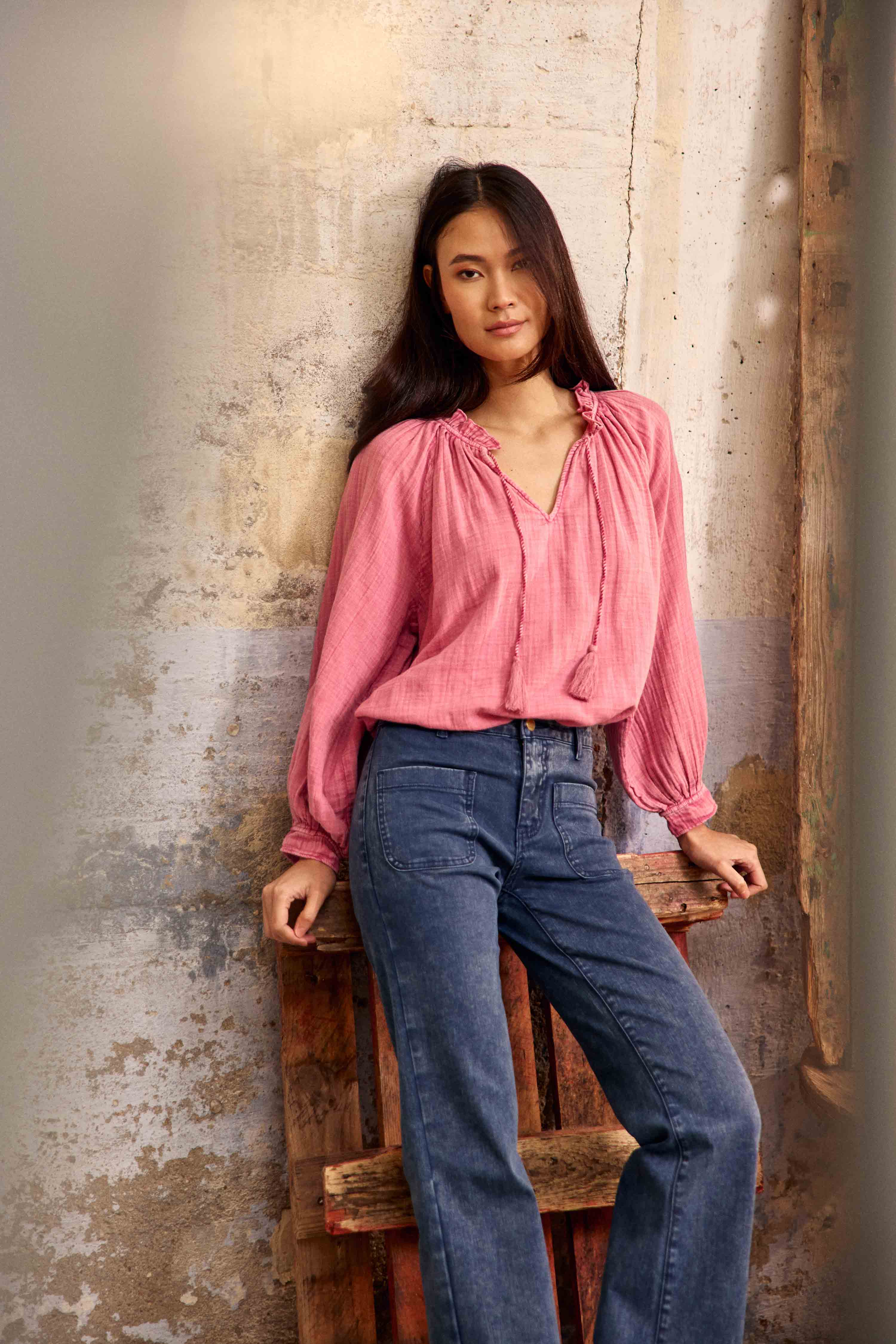 Blouse Briska - Framboise