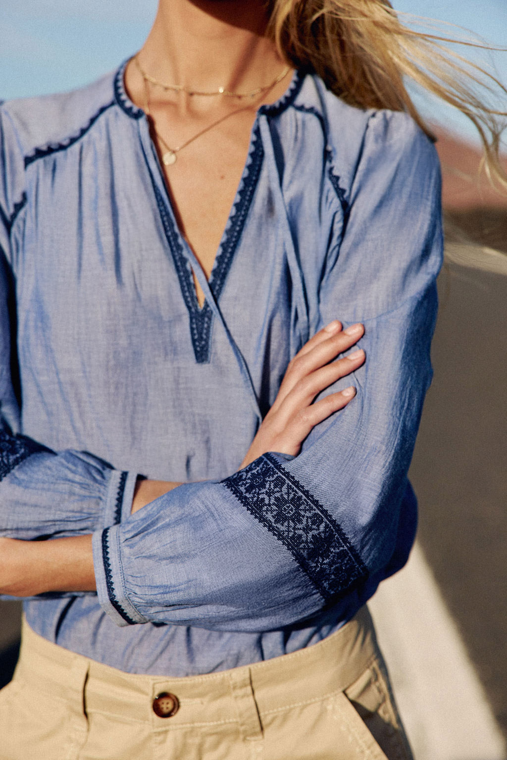 Blouse ample chambray - Bronnie