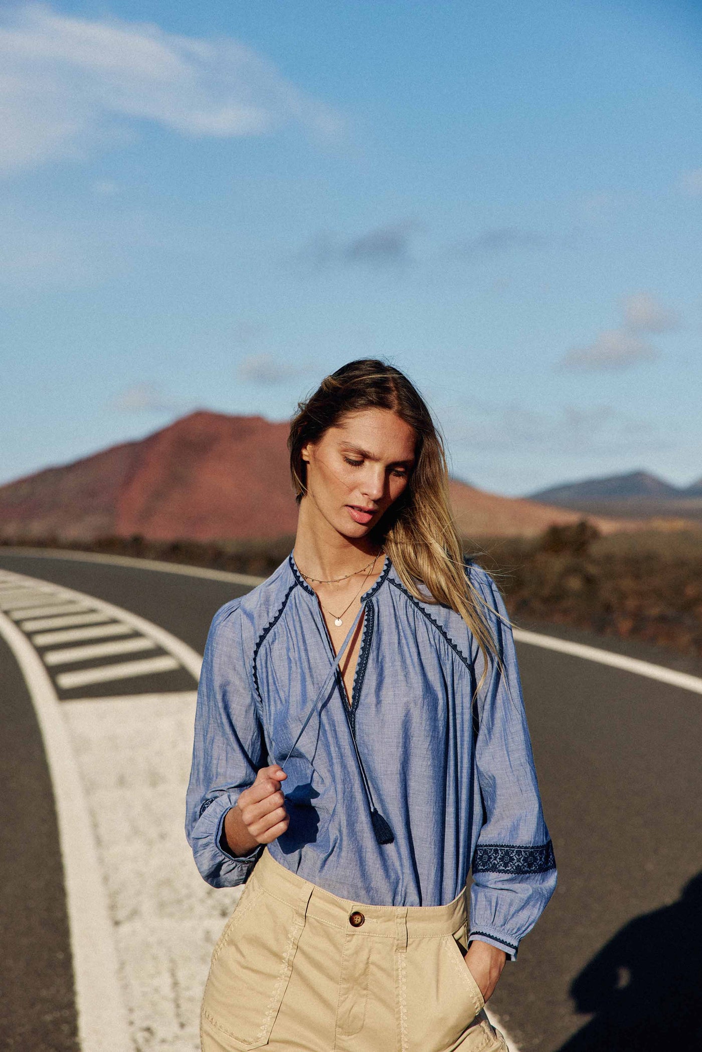 Blouse ample chambray - Bronnie