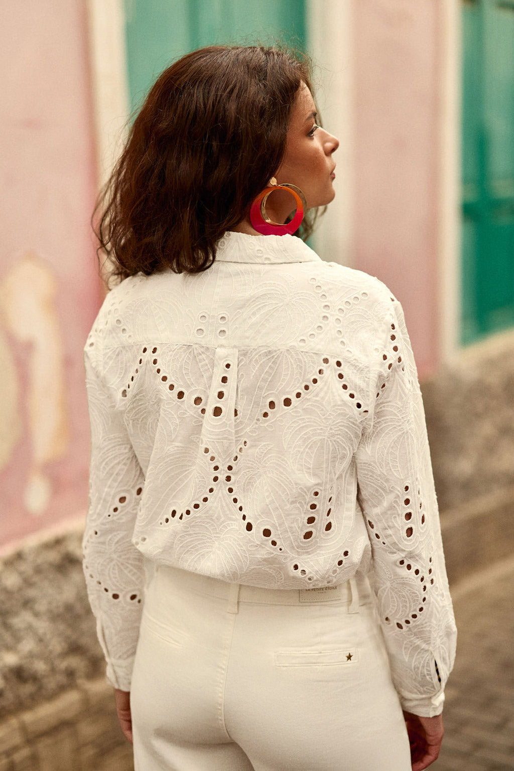 Ecru openwork blouse - Carina