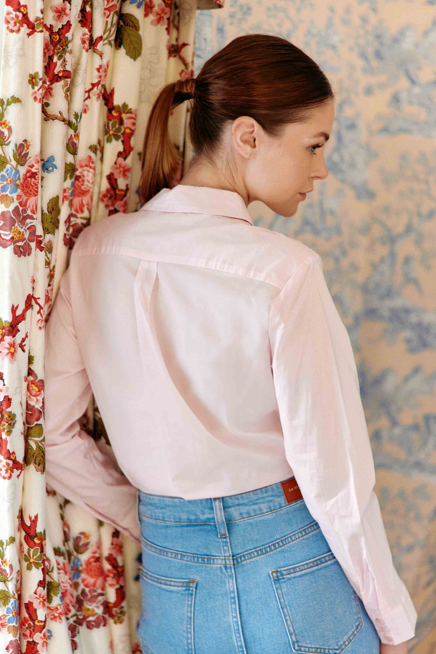 Pink straight blouse - Carli