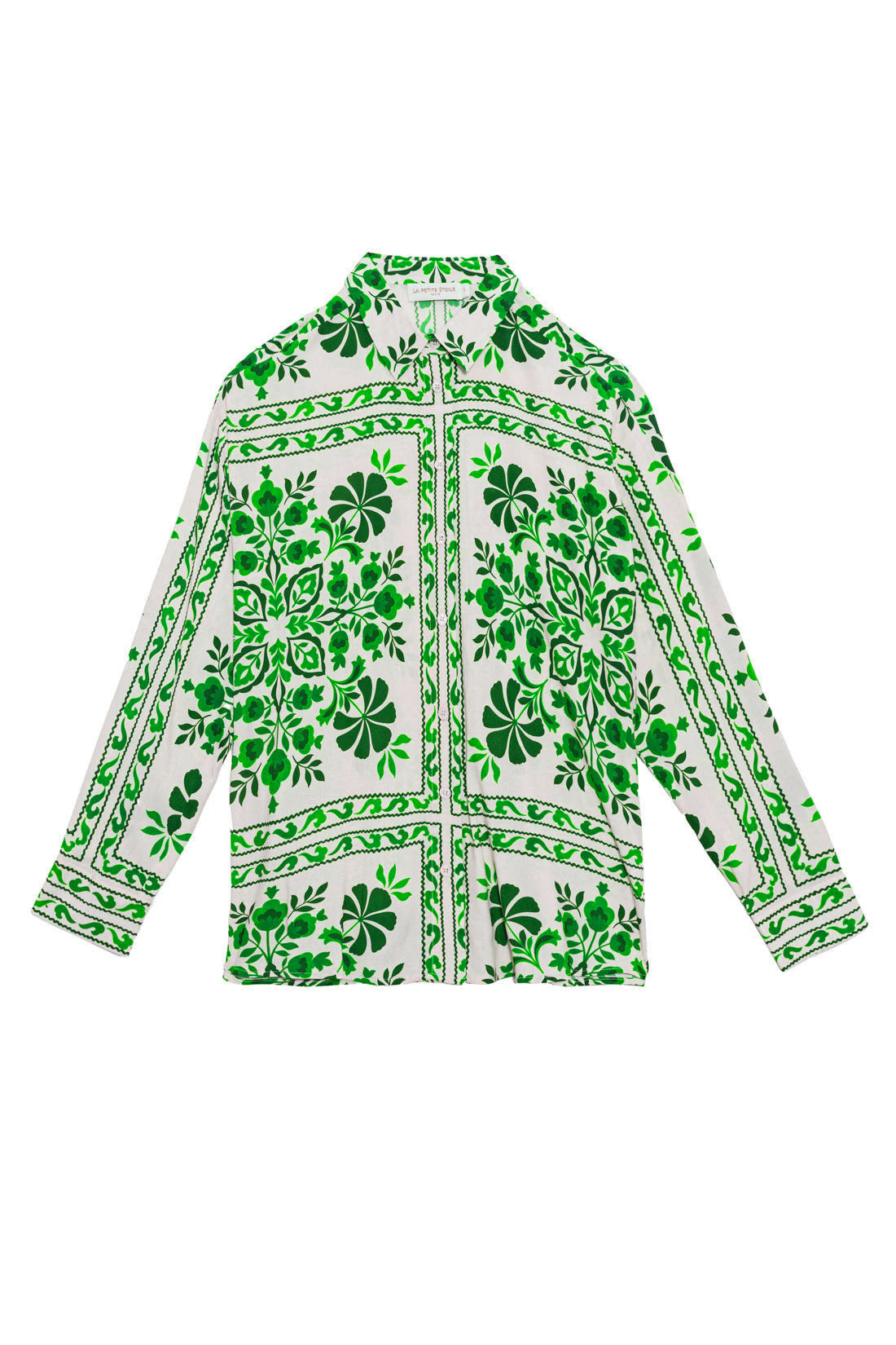 Green printed straight blouse - Chani