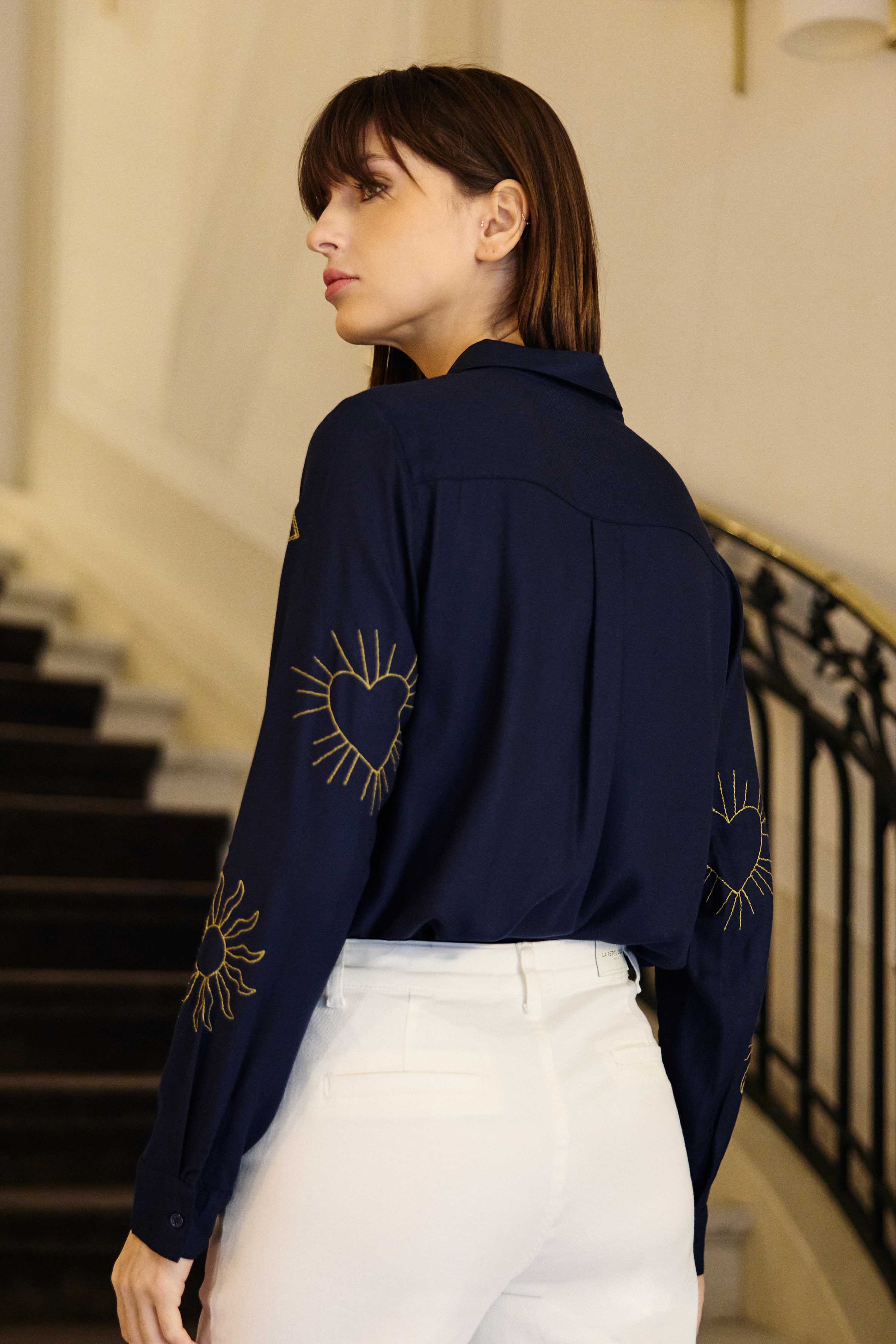 Chemisier rayé marine - Chania