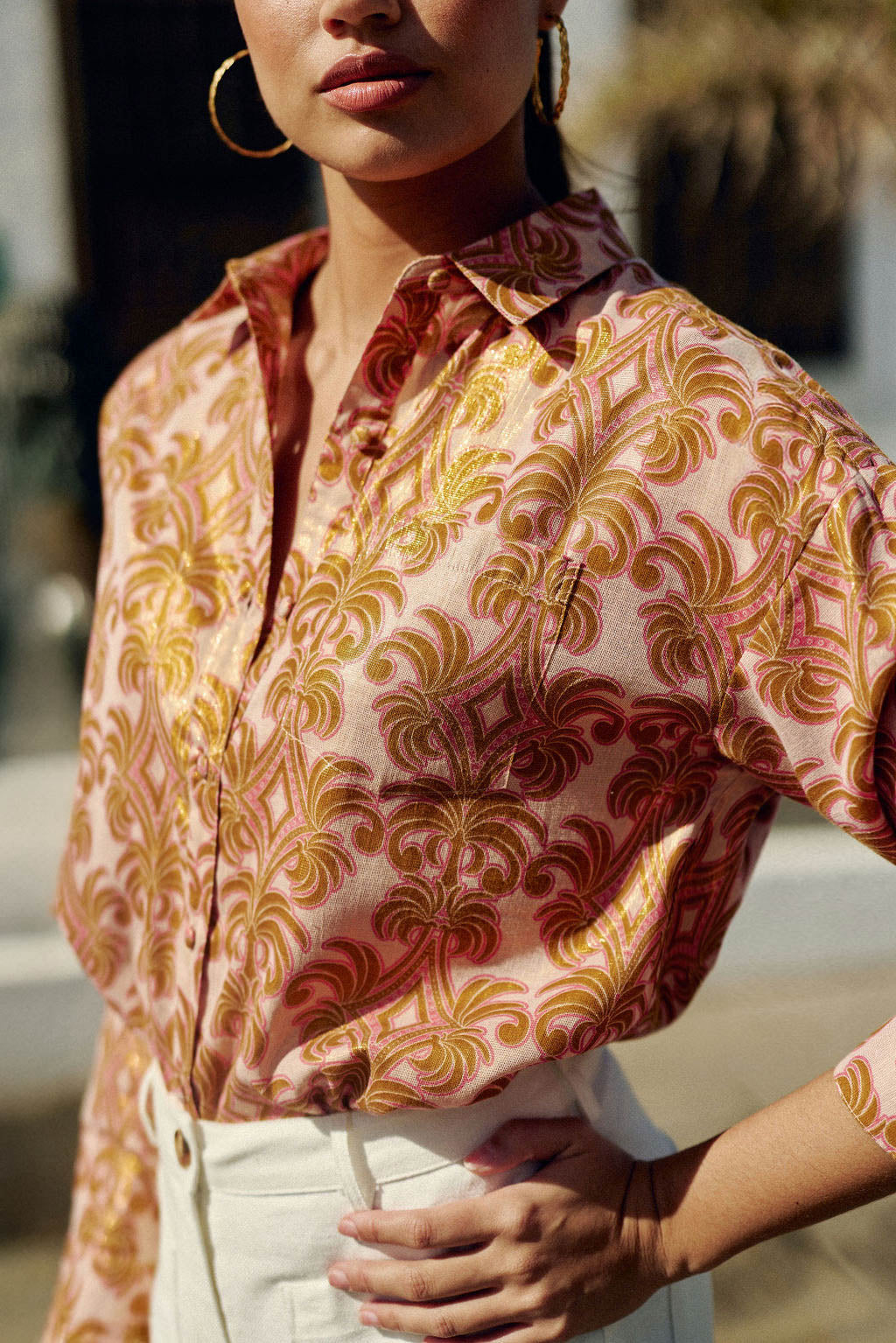 Straight floral blouse - Chanti