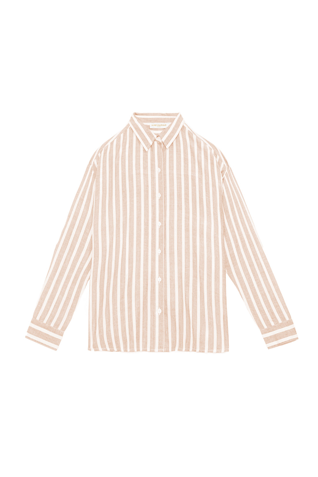 Beige/ecru striped blouse - Clara