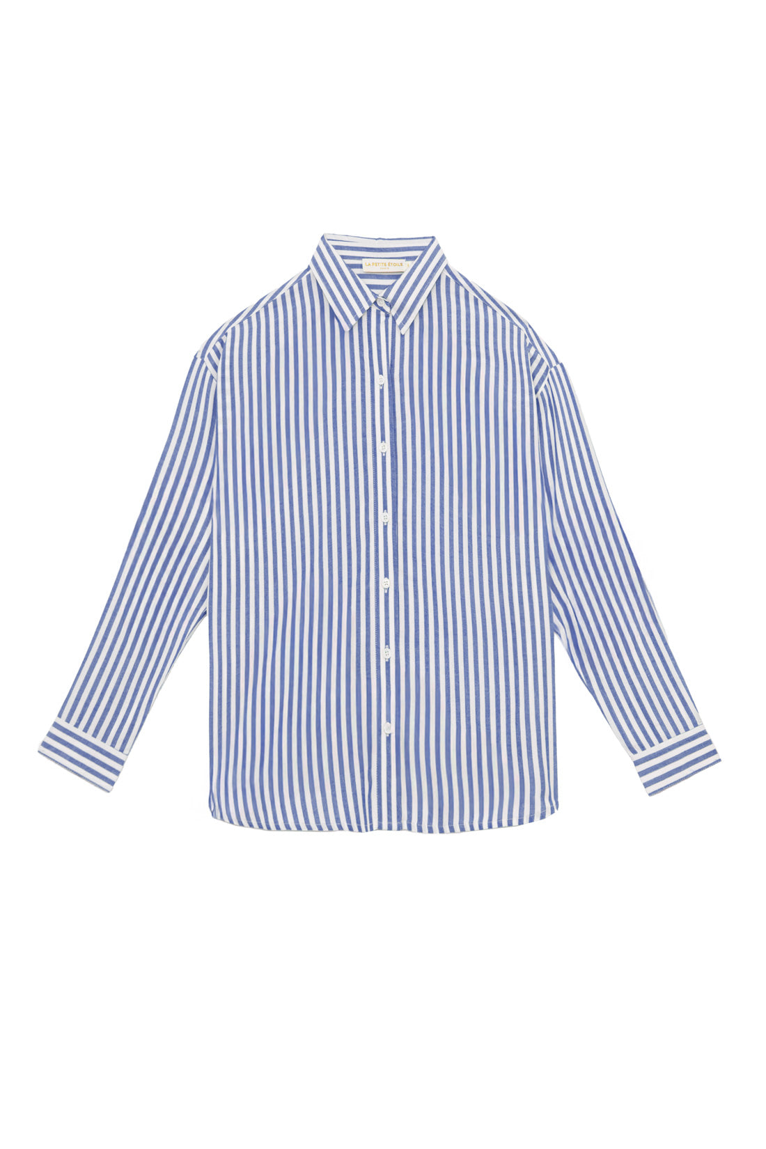 Navy/ecru striped blouse - Clara