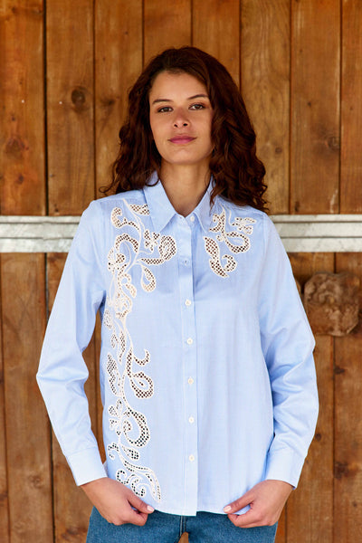 Clema - Bestickte Bluse