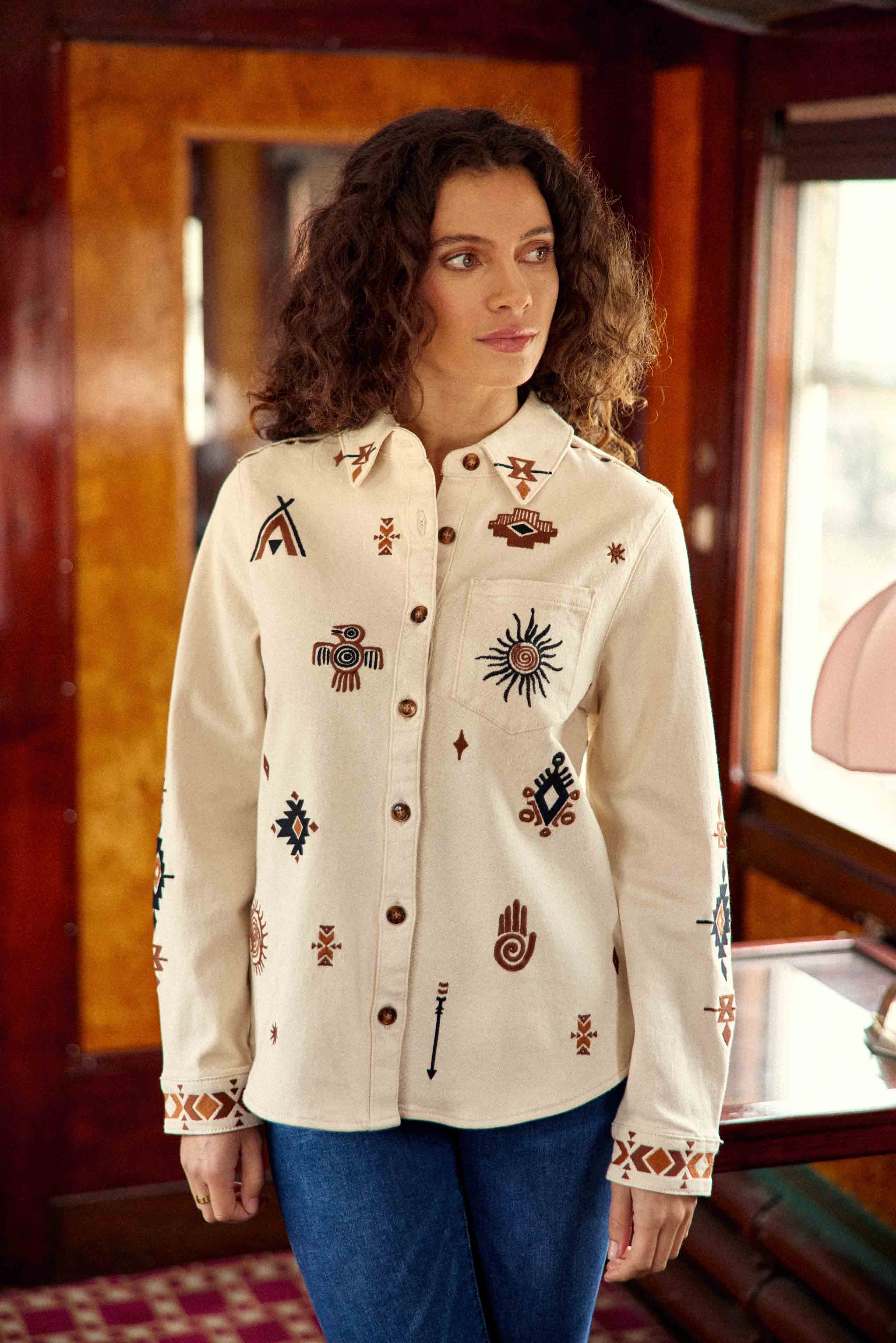 Veste chemise ecru - Clems