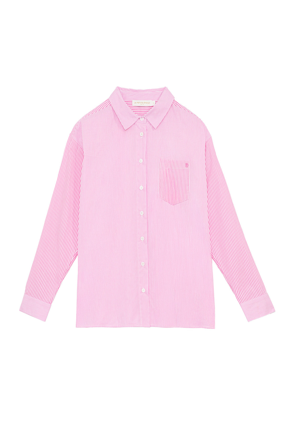Pink/white striped shirt - Coralia